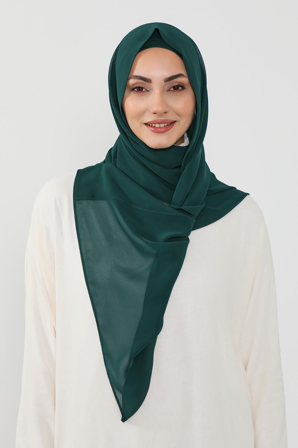 Aisha's Design Penye İç Boneli Pratik Şifon Şal,PS-48
