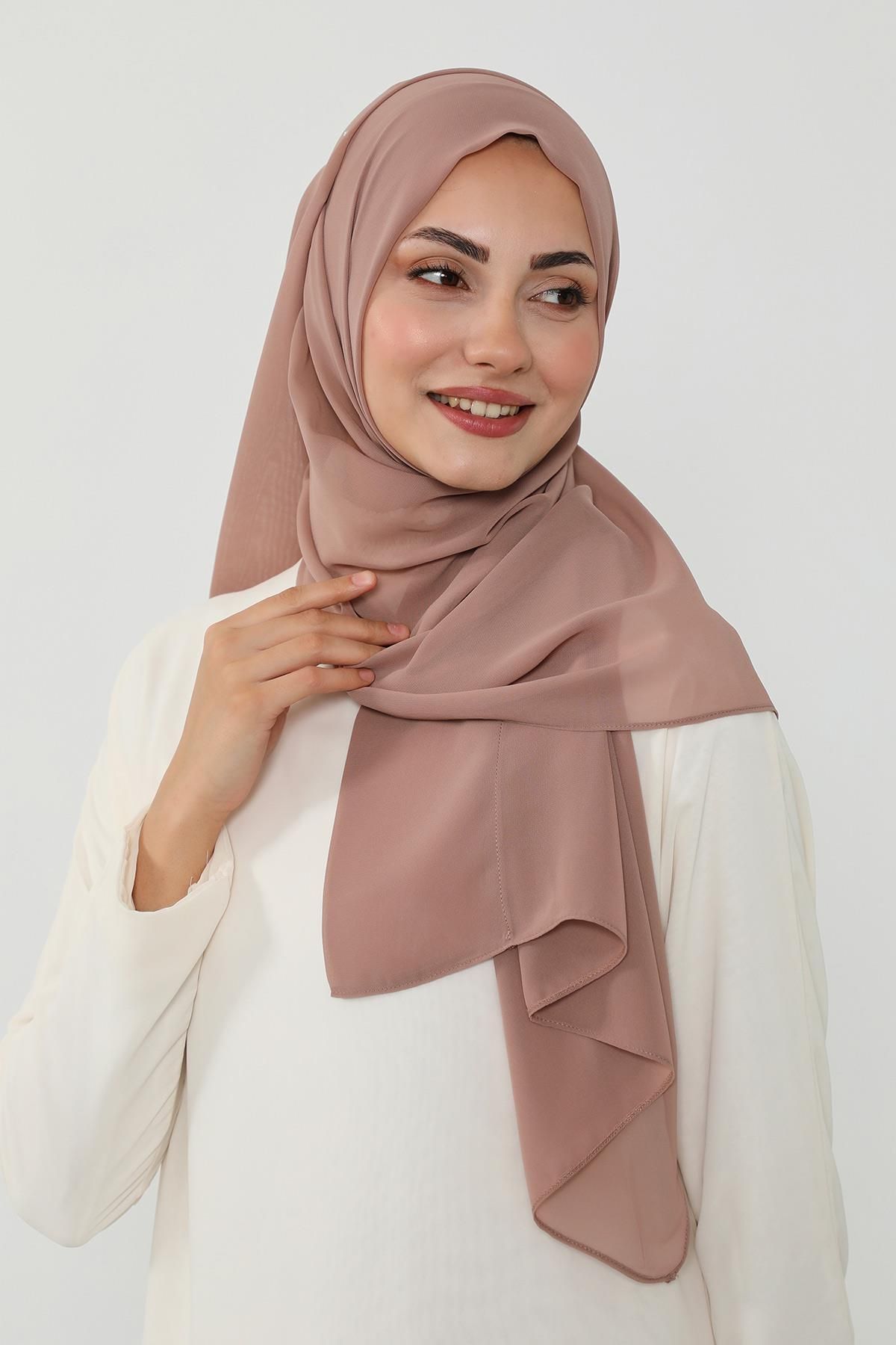Aisha's Design Penye İç Boneli Pratik Şifon Şal,PS-51
