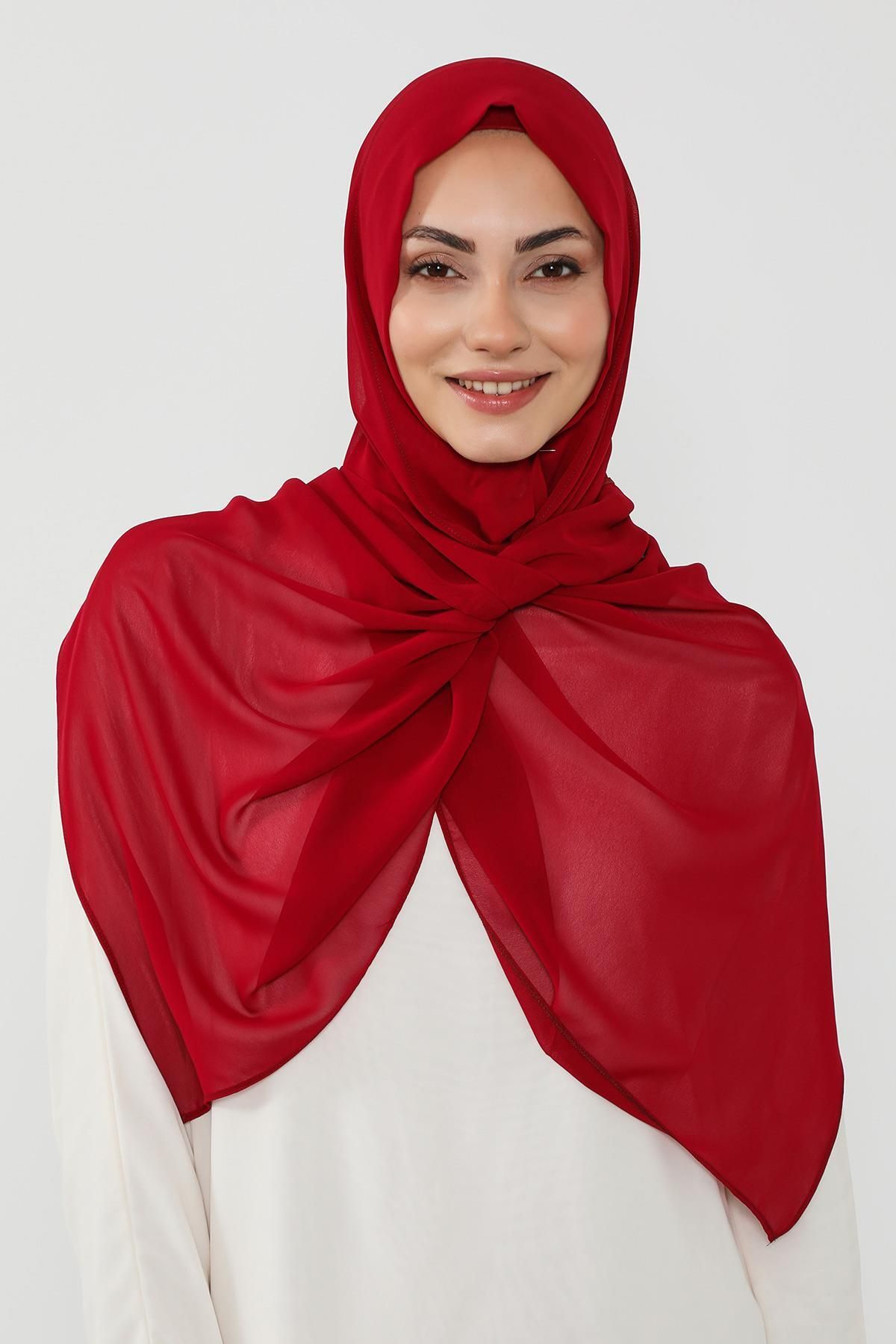 Aisha's Design Penye İç Boneli Pratik Şifon Şal,PS-48