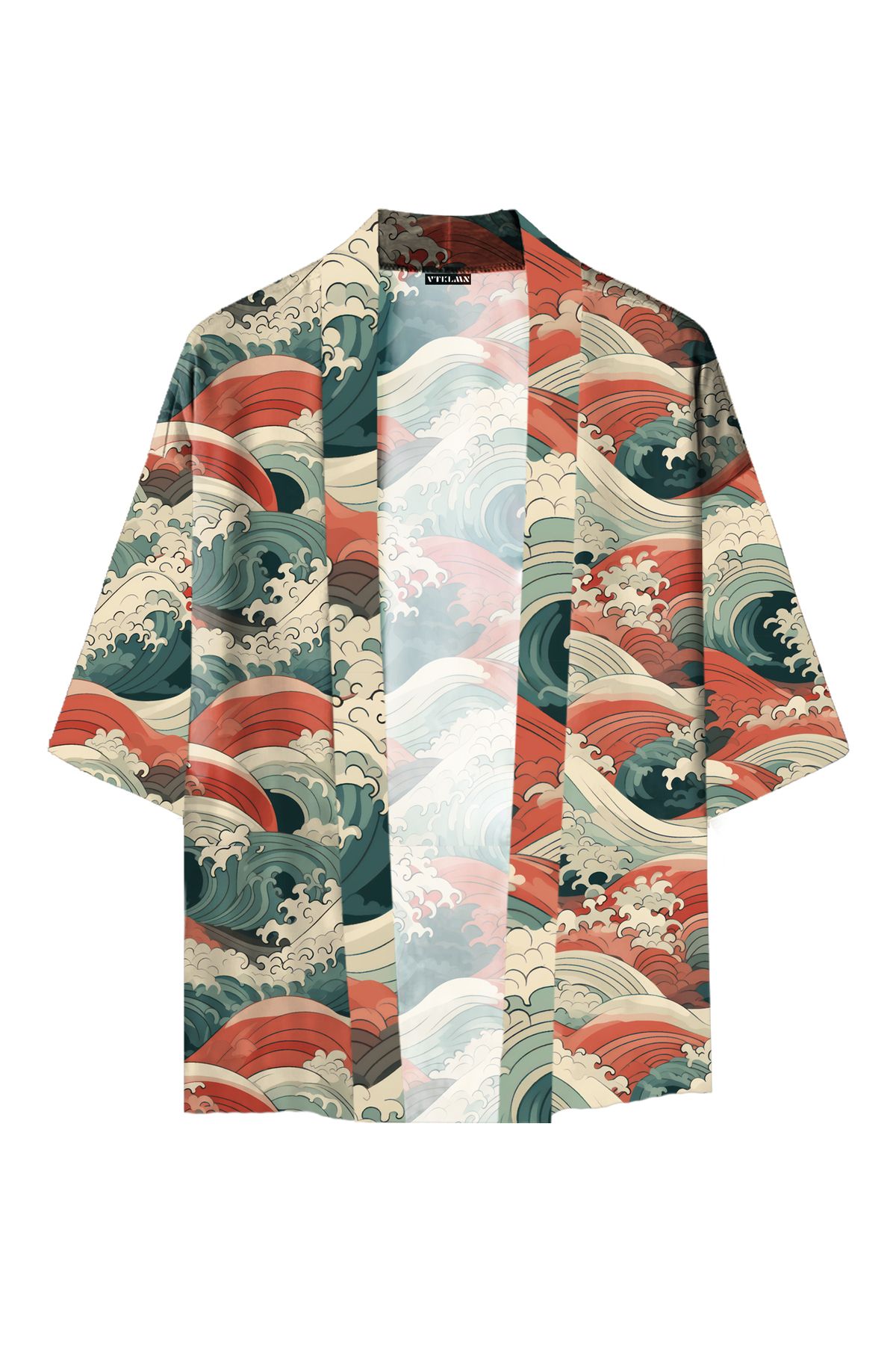 Vatkalimon Kadın Erkek Desenli %100 Pamuk Viskon Kimono