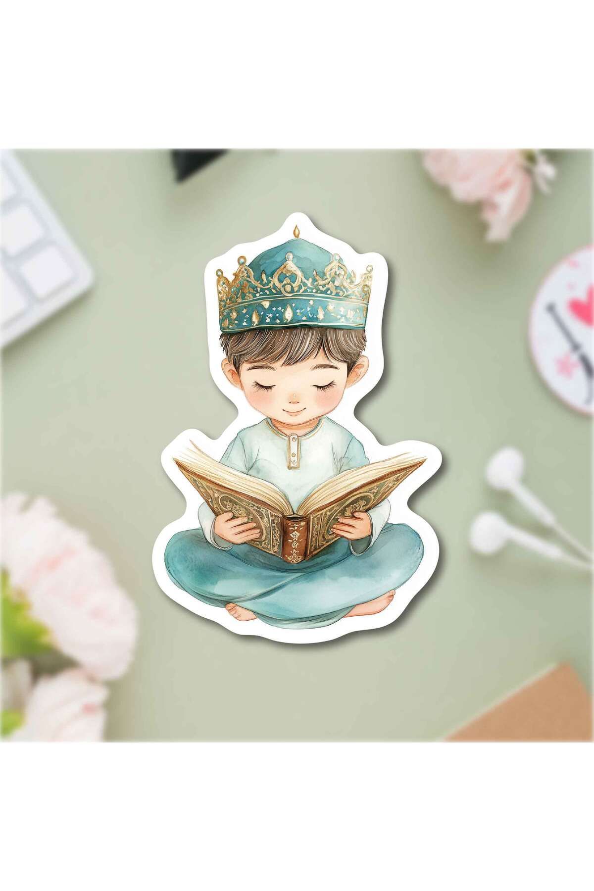 MuslimWalk Avf – Kur’an Okuyorum Erkek – Folyo Tekli Sticker #T15