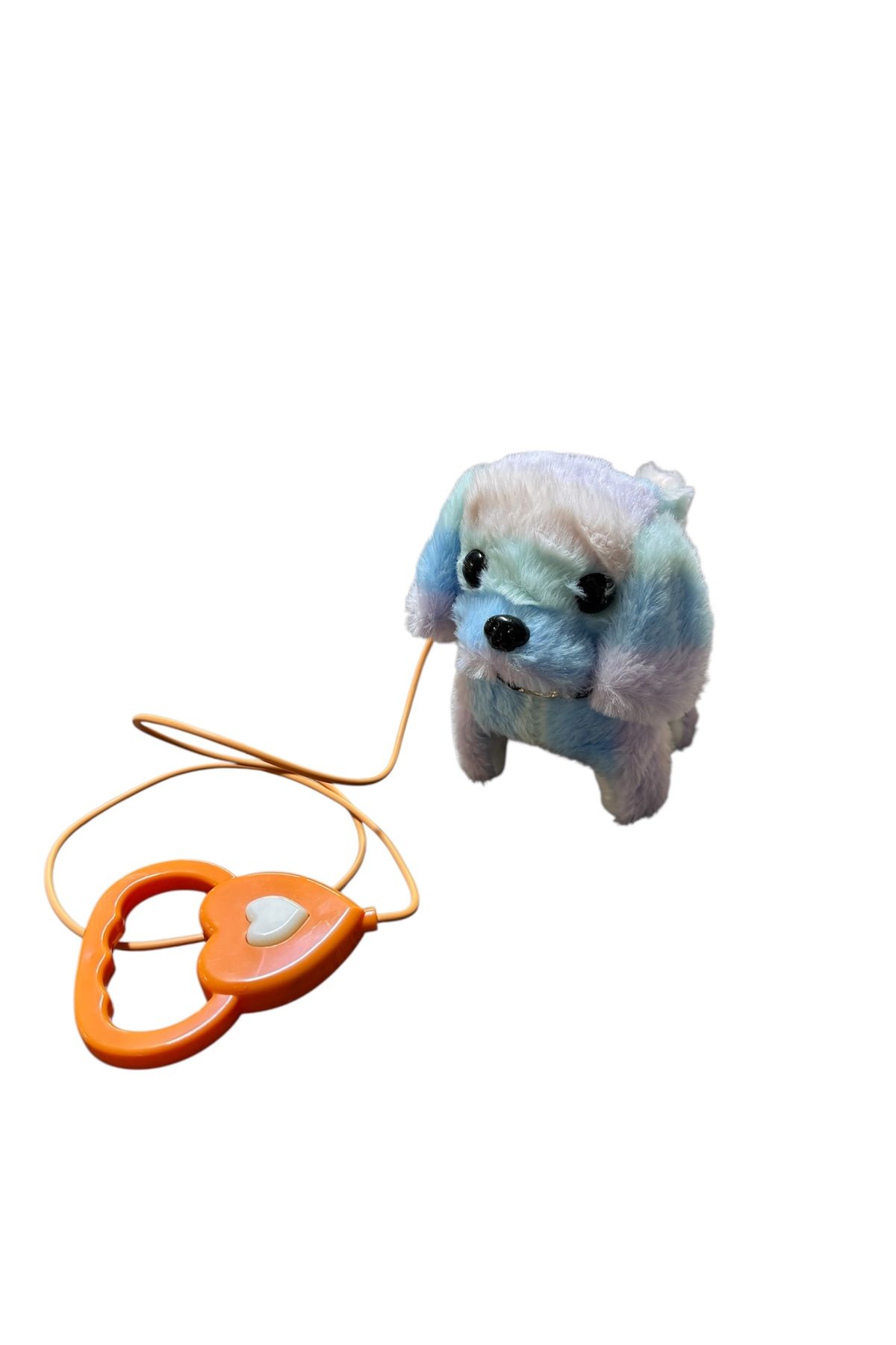 Prlk toys Renkli pilli tasmalı yürüyen köpek