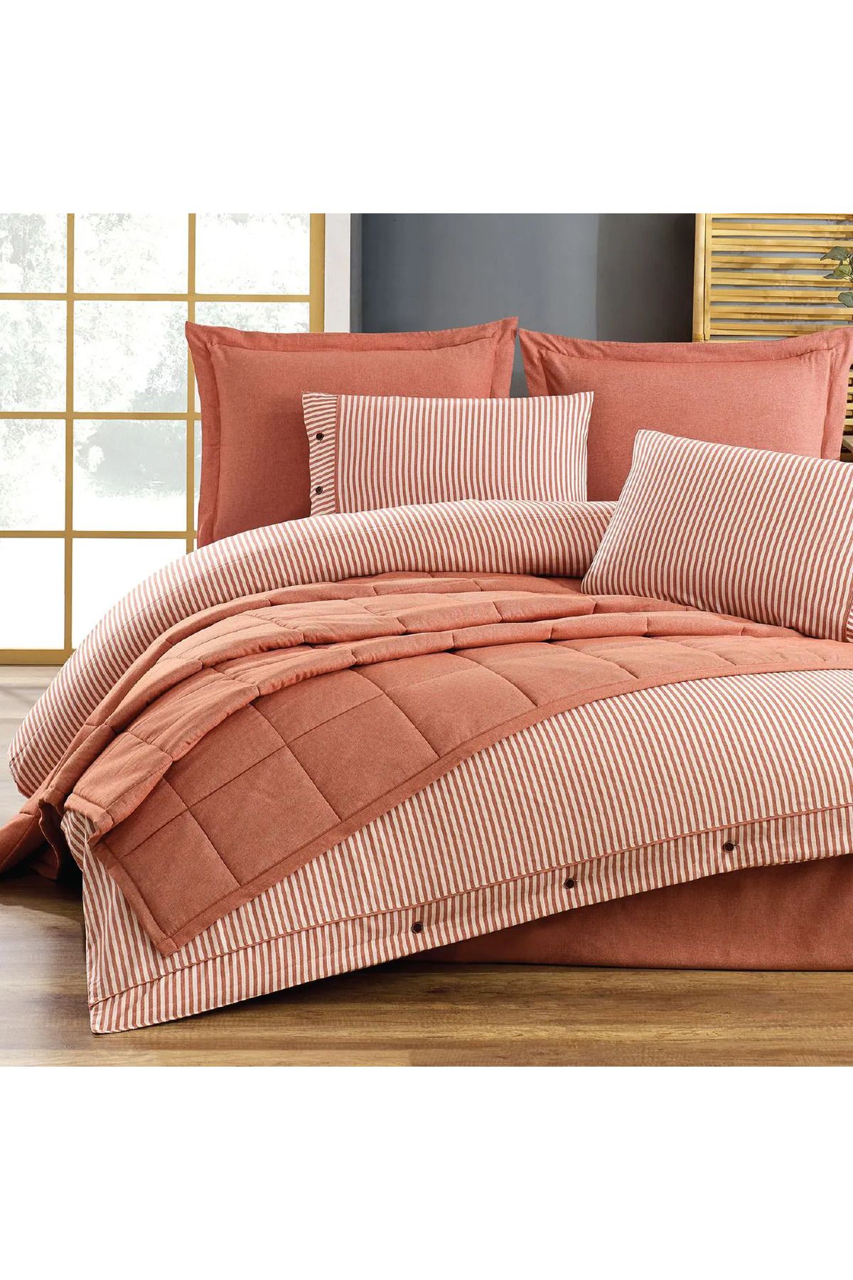 ELLE HOME Lina Çift Kişilik Nevresim Takımı - Tarçın