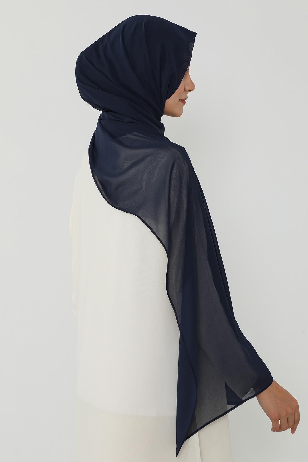 Aisha's Design-Practical Chiffon Shawl with Combed Cotton Inner Bonnet, Ps-51 4