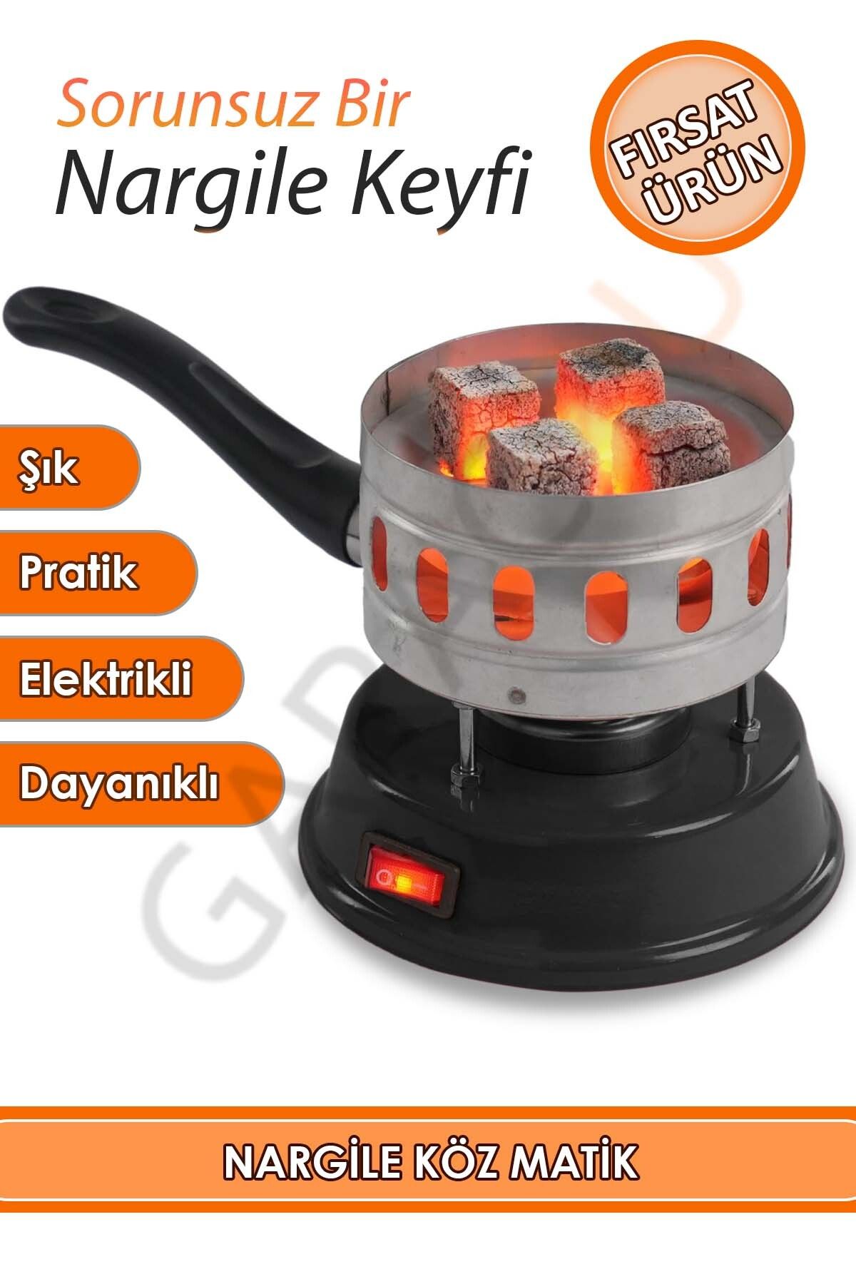 garaccu Elektrikli Nargile Köz Matik Köz Makinesi Siyah
