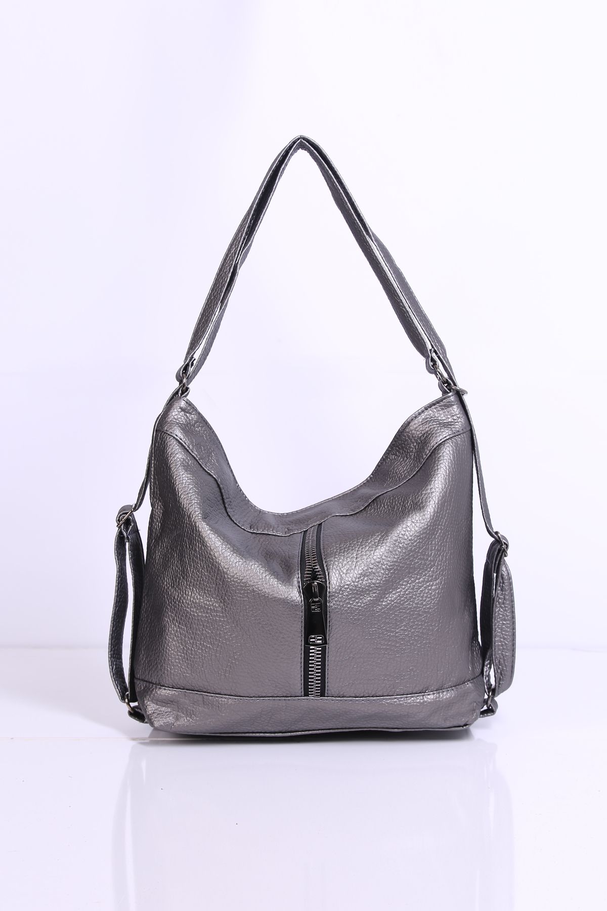 change time Kadın Salaş Kalın Dik Fermuarlı Yumuşak Yüzeyli Kol Omuz Ve Sırt Çantası En:37cm Boy:32cm