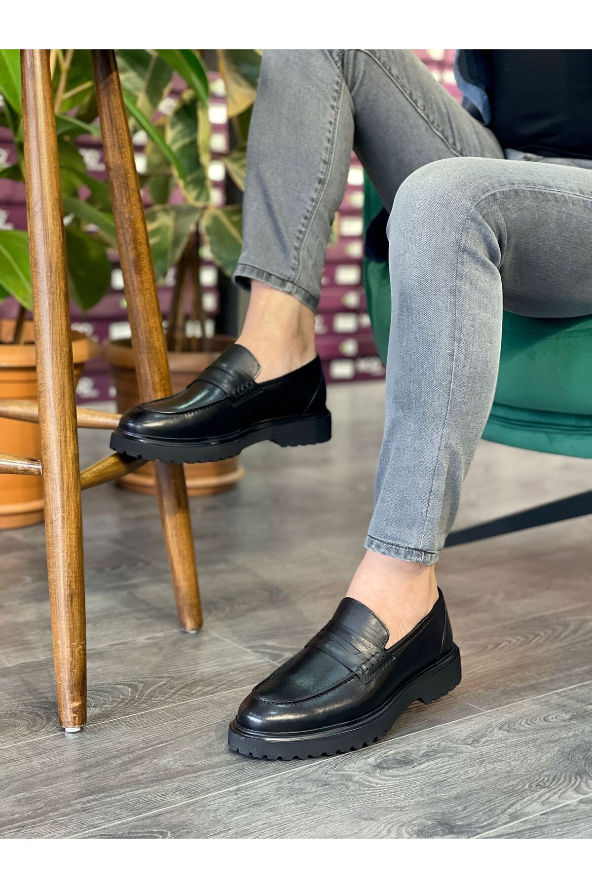 MOR KUNDURA Hakiki Deri Günlük Kullanım Loafer Erkek Ayakkabı