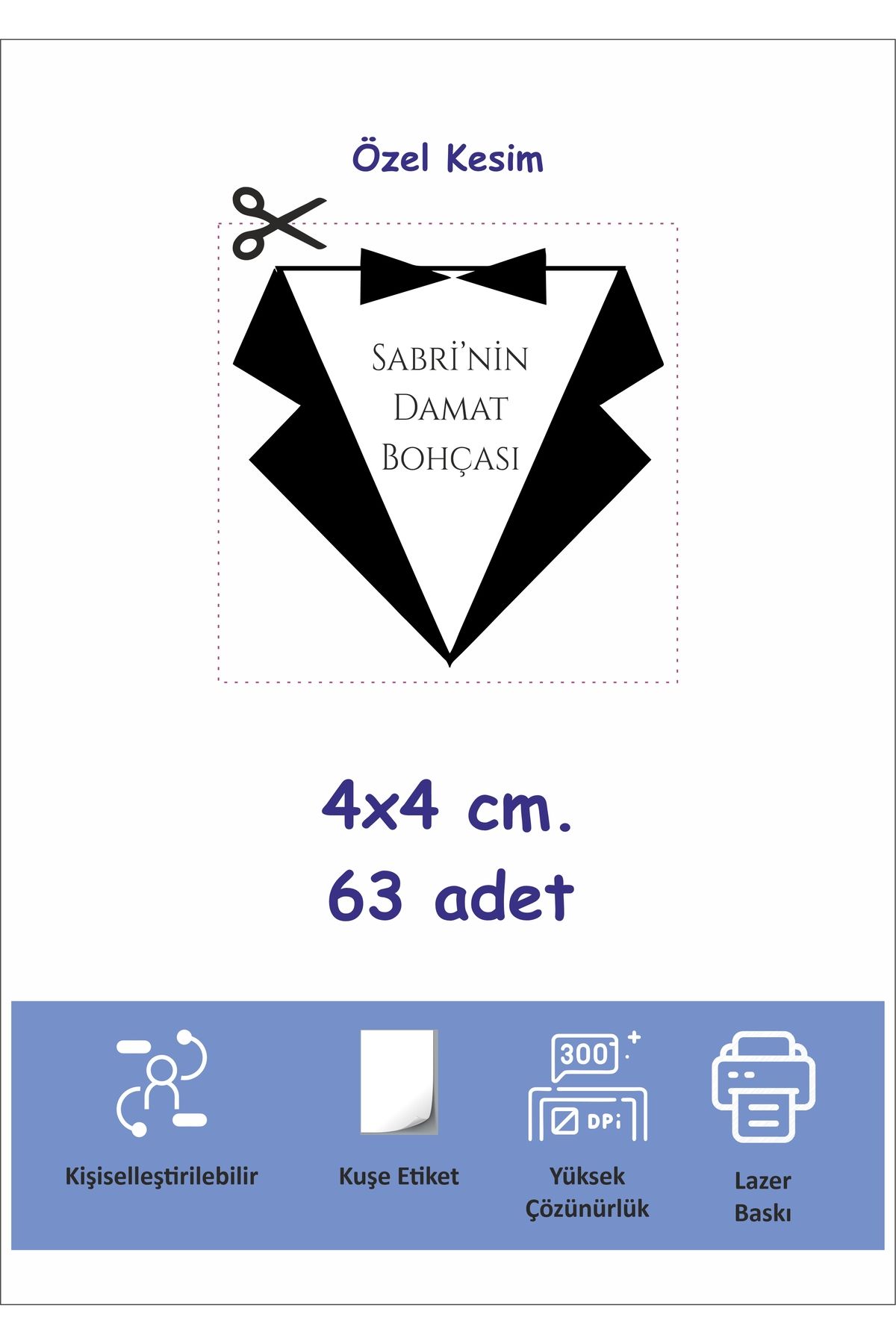 Elit Print Shop Damat Çikolata Etiketi