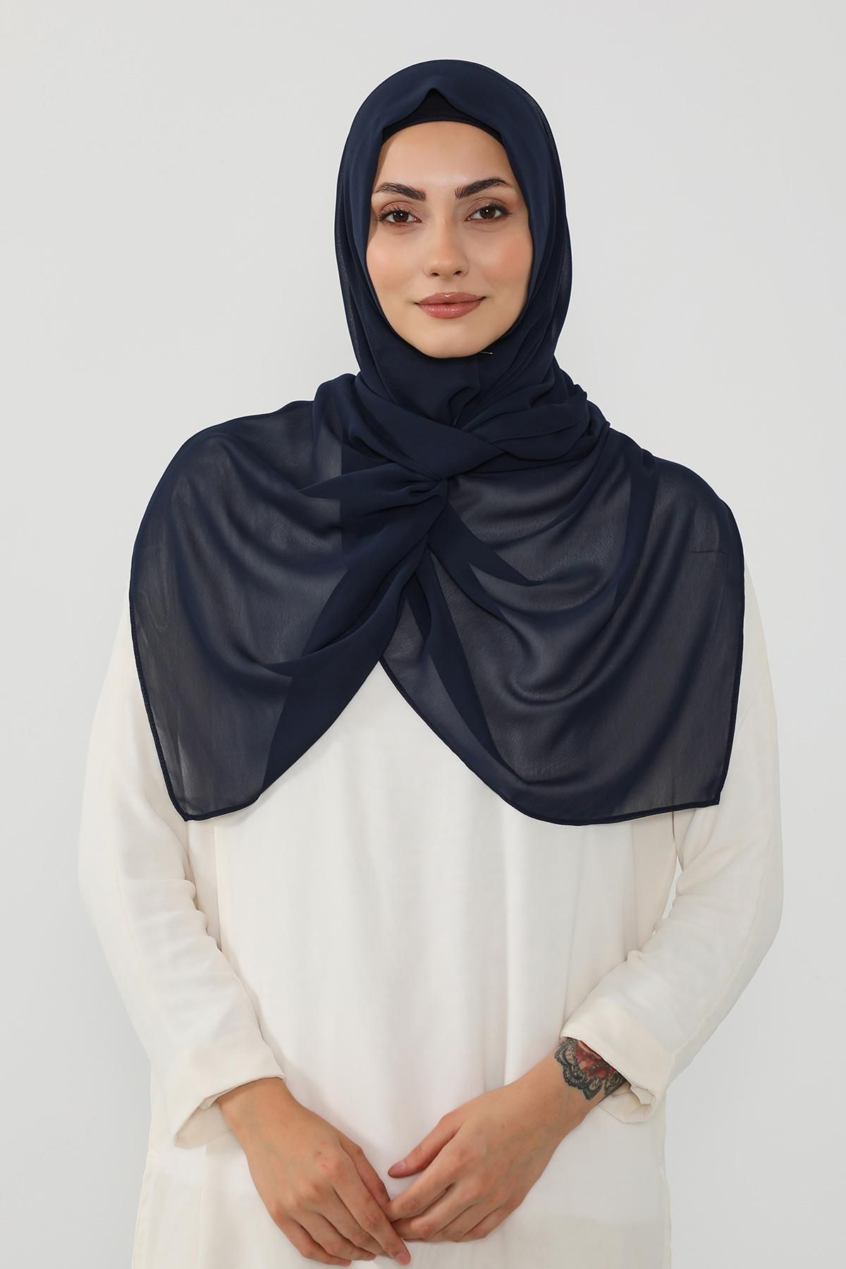 Aisha's Design Penye İç Boneli Pratik Şifon Şal,PS-48