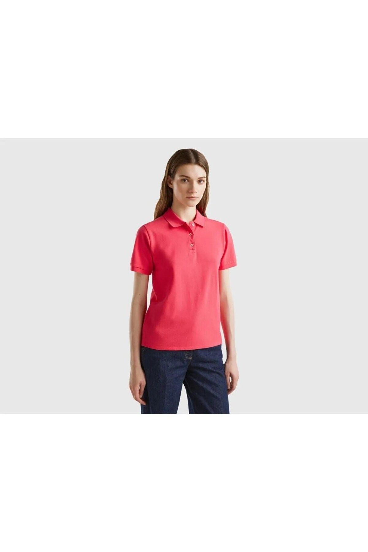 United Colors of Benetton Benetton Kadın Polo Yaka T-Shirt 3WG9D300K-24Y