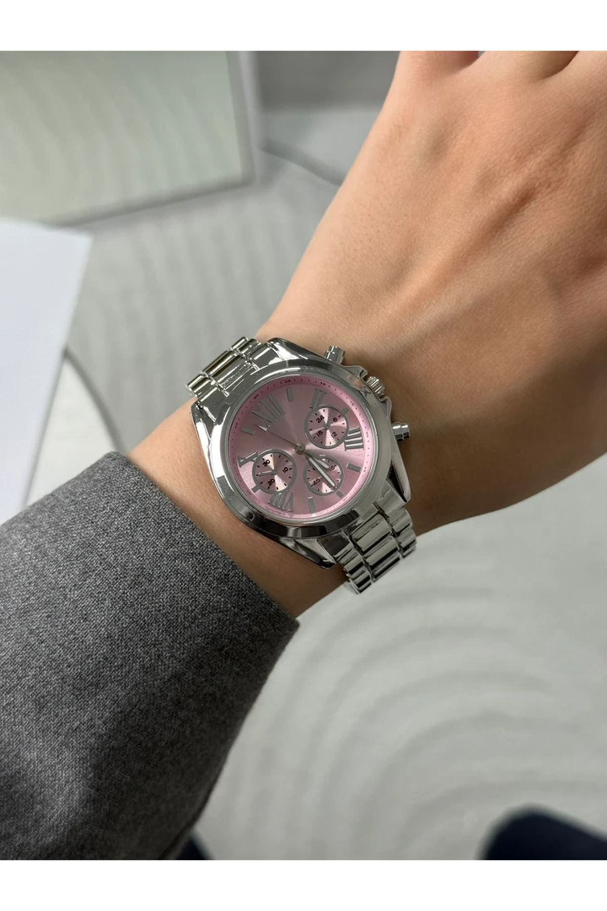 RoseandRoses Monas Orijinal Model Yeni Sezon Kadın Kol Saati Gümüş (Pembe Kadran)