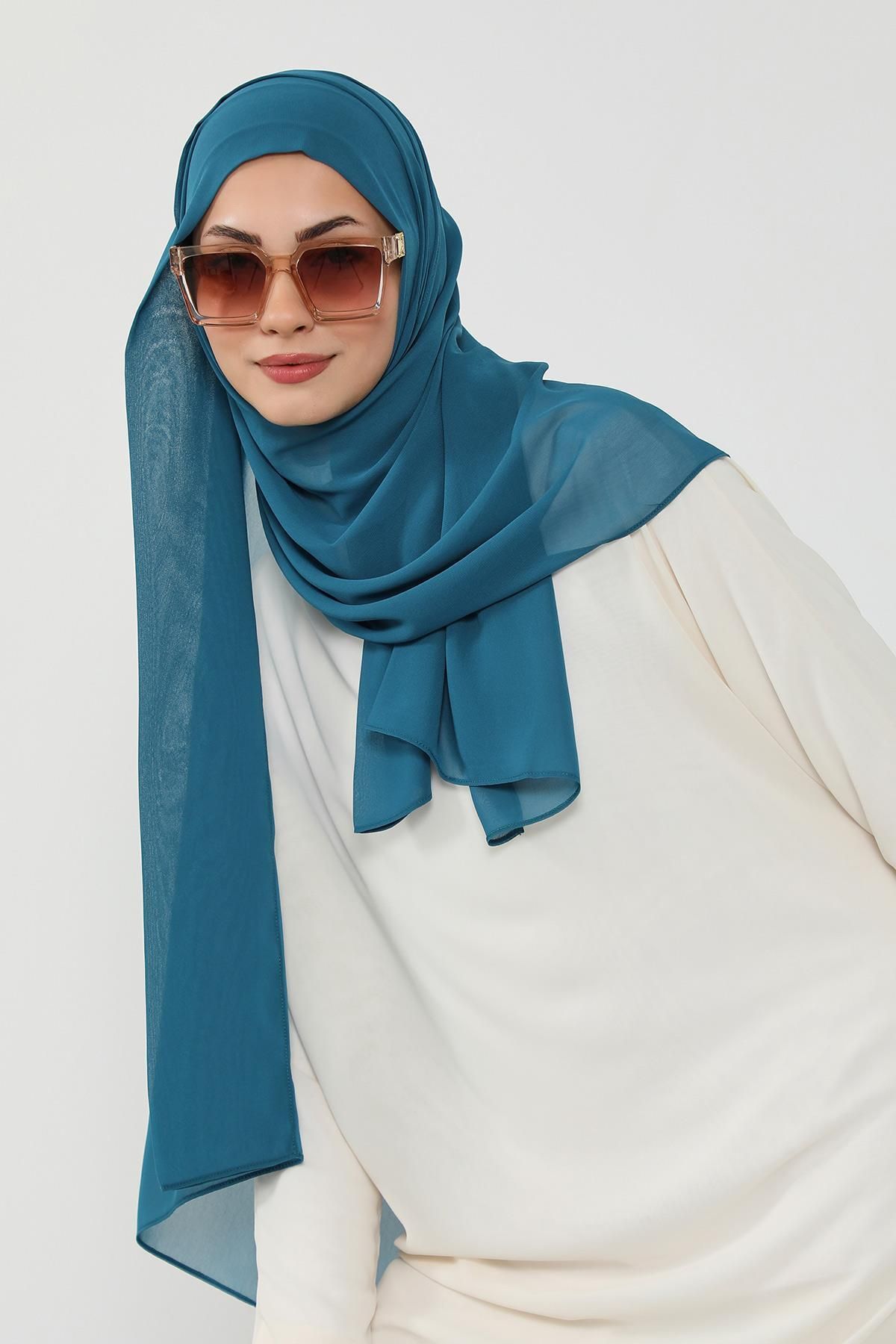 Aisha's Design Penye İç Boneli Pratik Şifon Şal,PS-51