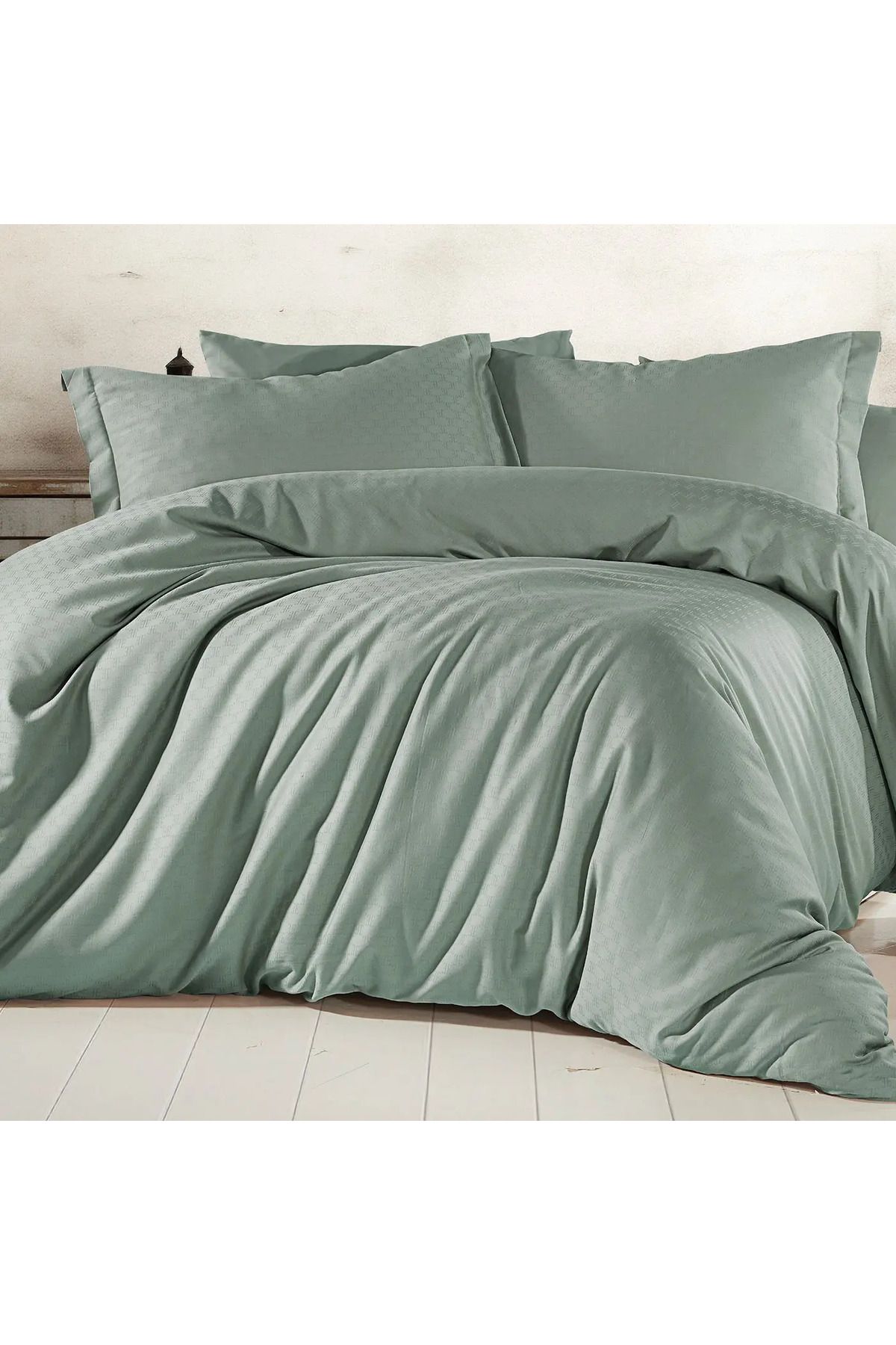 ELLE HOME Jacquard Çift Kişilik Nevresim Takımı - Yeşil