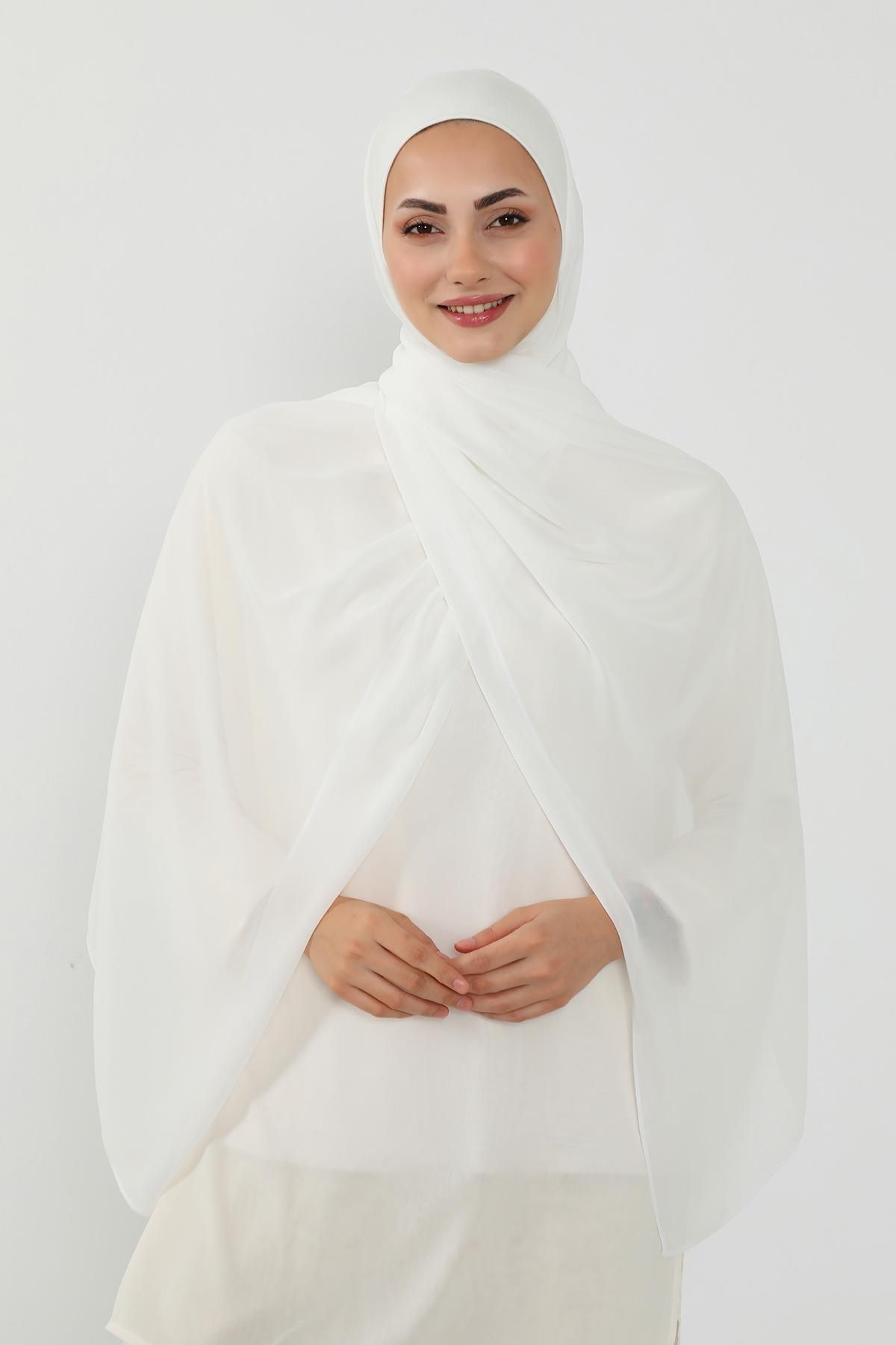 Aisha's Design Penye İç Boneli Pratik Şifon Şal,PS-53