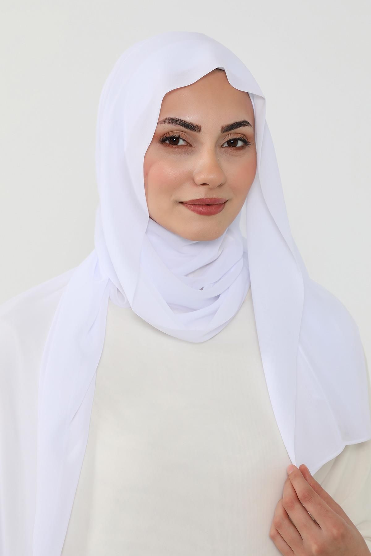 Aisha's Design Penye İç Boneli Pratik Şifon Şal,PS-51