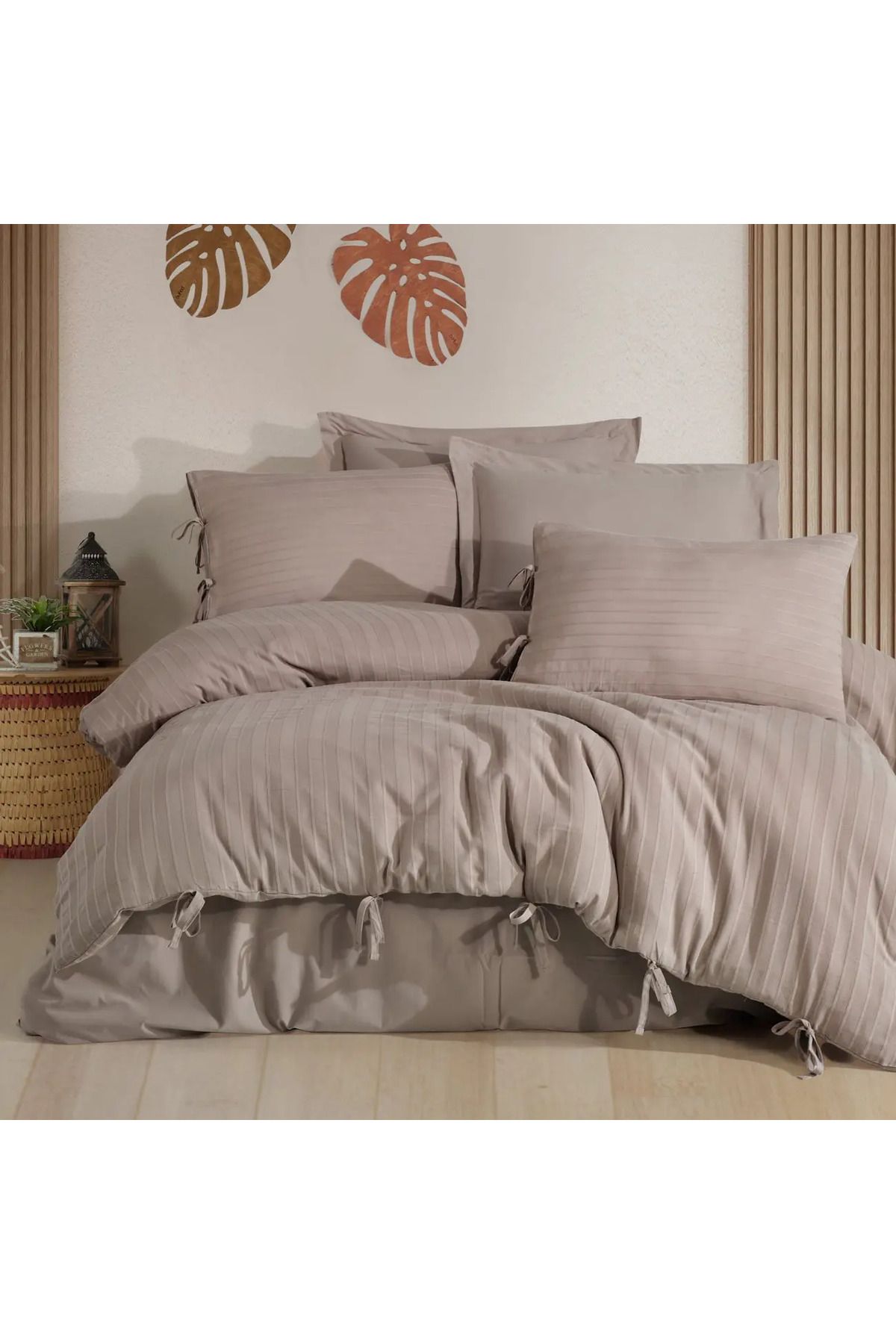 ELLE HOME Valentina Çift Kişilik Nevresim Takımı - Bej