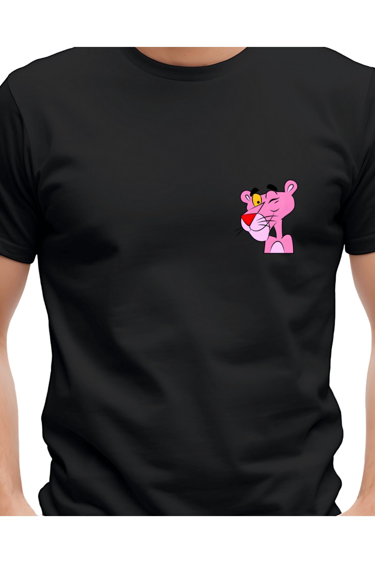 Ebiidesign Pink Panter Tasarımlı Baskılı T-Shirt