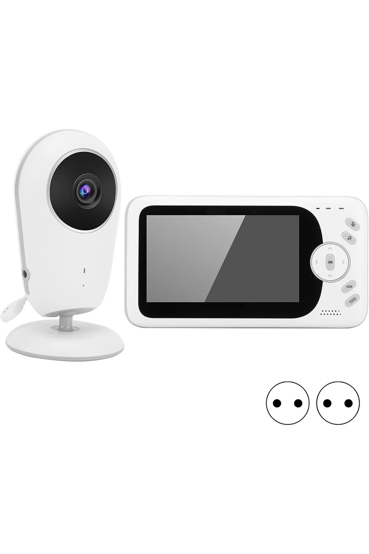 Cepini VB608 Akıllı Bebek Kamerası Bebek Telsizi-4,3 Inç Ekran-Sıcaklık Monitörü-Gece Görüşü-Ninniler,