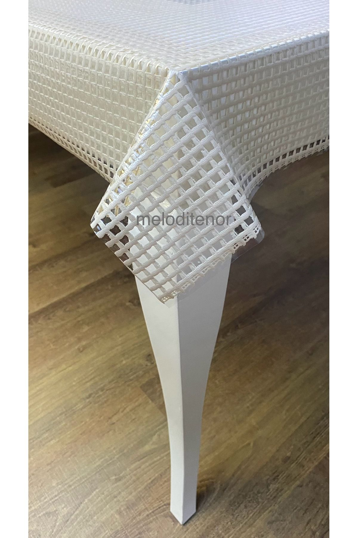 TNR Meiwa file zincir şeffaf kaplama pvc dikdörtgen muşamba masa örtüsü 105 x 200 cm