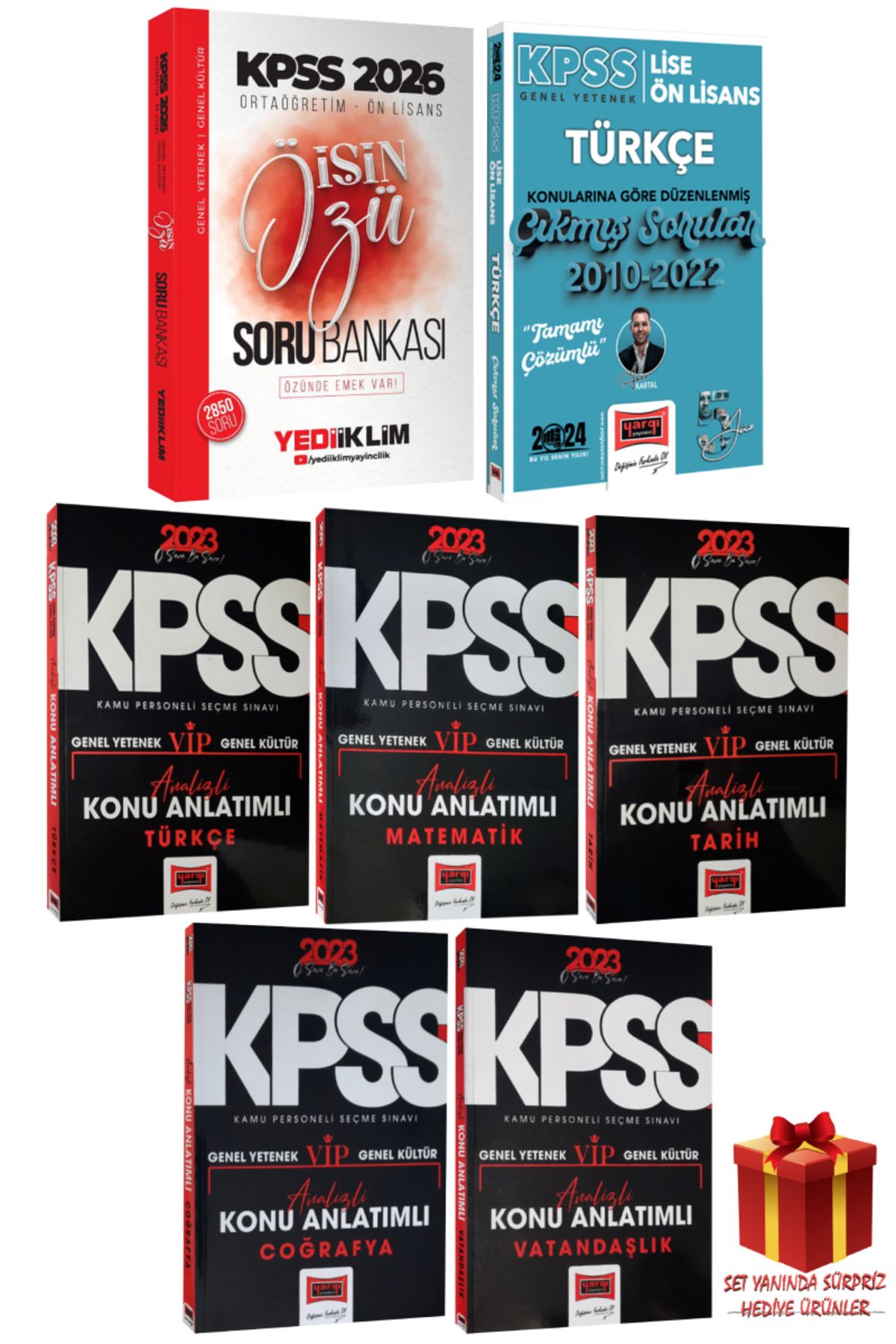 Yediiklim Yayınları 2026 KPSS Ortaöğretim Ön Lisans İşin Özü Soru Bankası+ Yargı Konu Anlatımlı Modüler Set+ Çıkmış Soru
