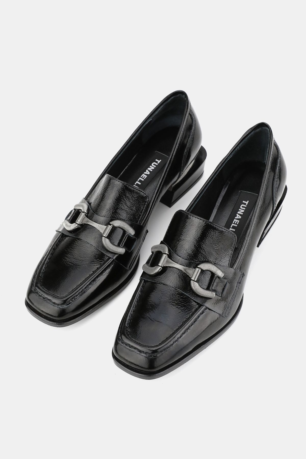 TUNAELLİ Siyah Rugan Loafer | Modern & Rahat
