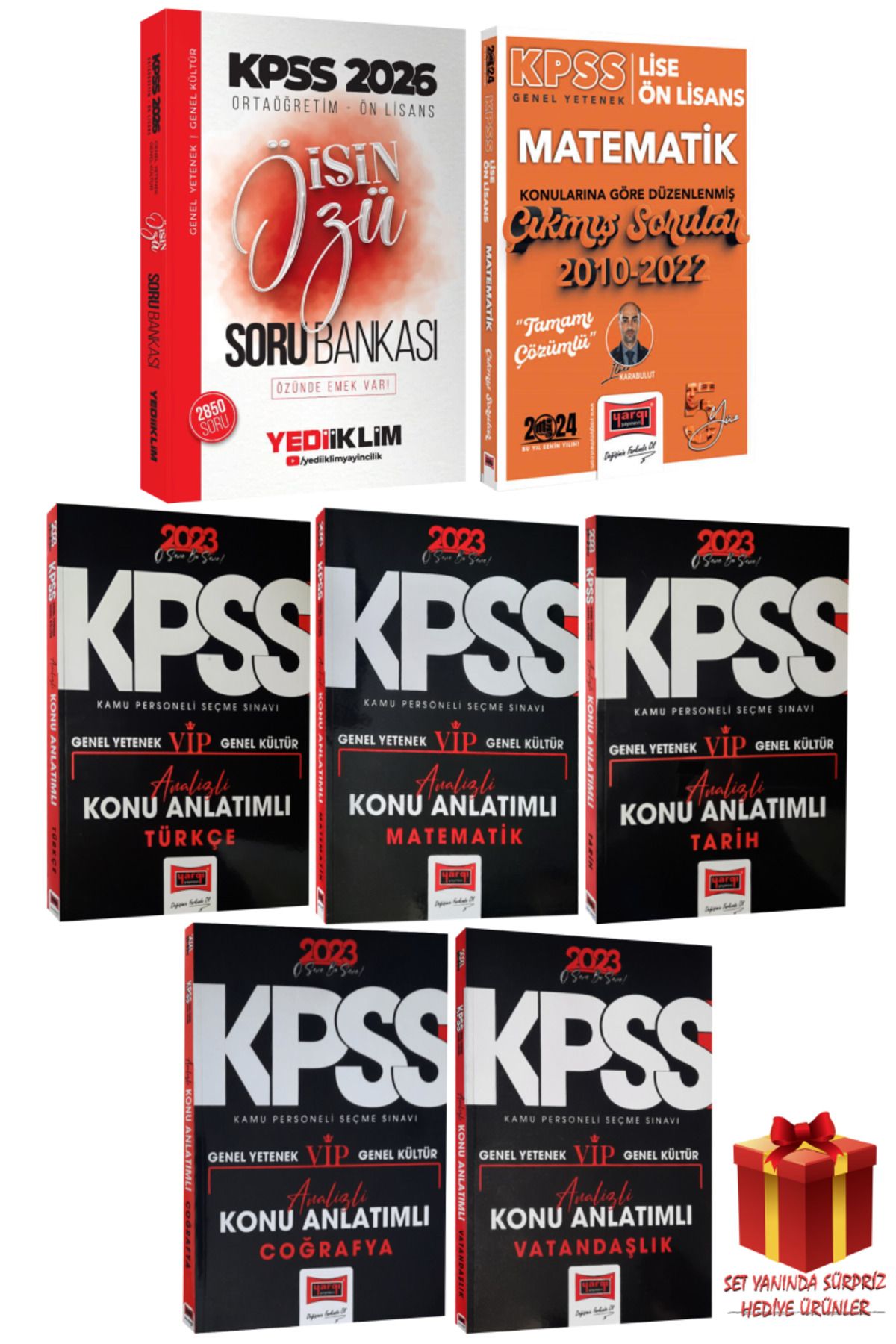 Yediiklim Yayınları 2026 KPSS Ortaöğretim Ön Lisans İşin Özü Soru Bankası+ Yargı Konu Anlatımlı Modüler Set+ Çıkmış Soru