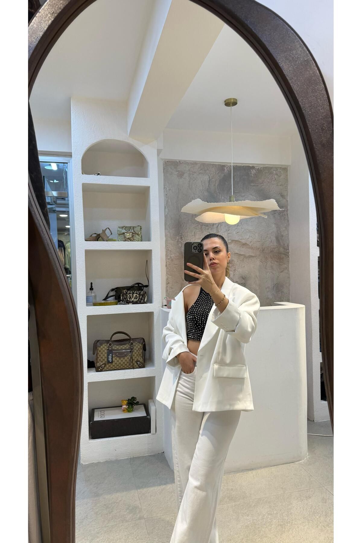SEVİNÇ GÜNGÖR ZR MODEL BLAZER BEYAZ CEKET