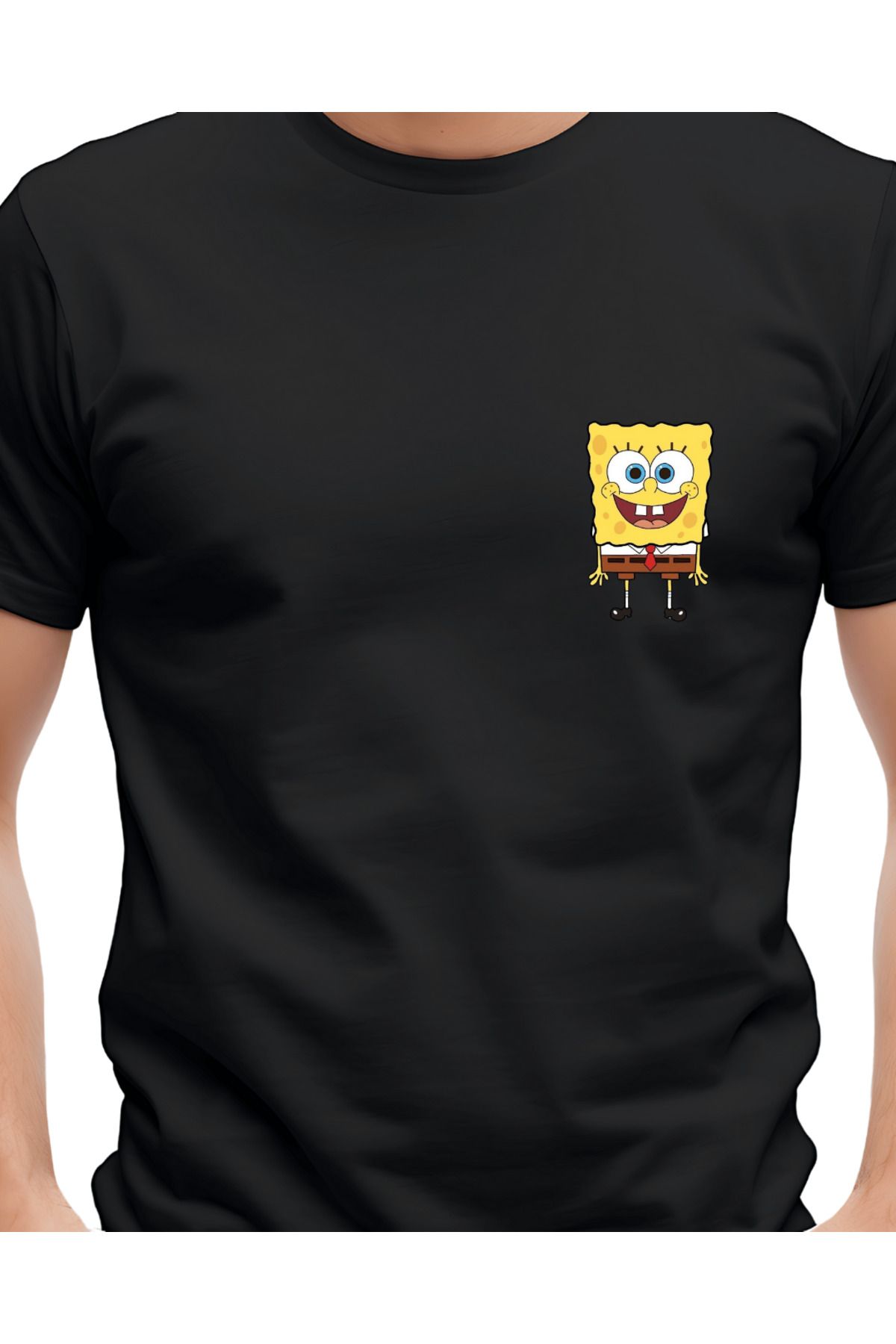 Ebiidesign Sünger Bob Tasarımlı Baskılı T-Shirt