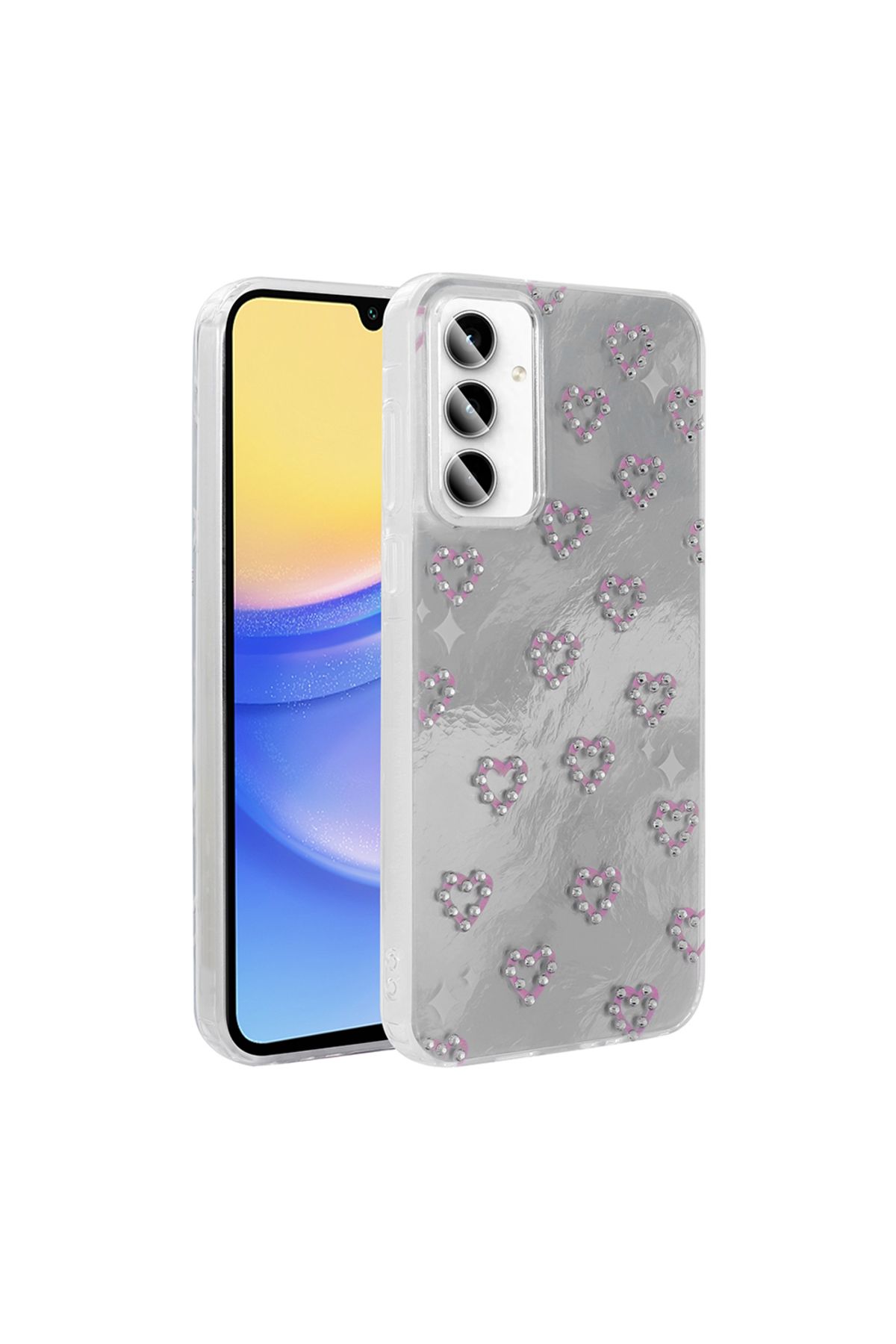 HTstore Galaxy Uyumlu A35 Kılıf Kamera Korumalı Figürlü Zore Ponti Silikon Kapak-Beyaz
