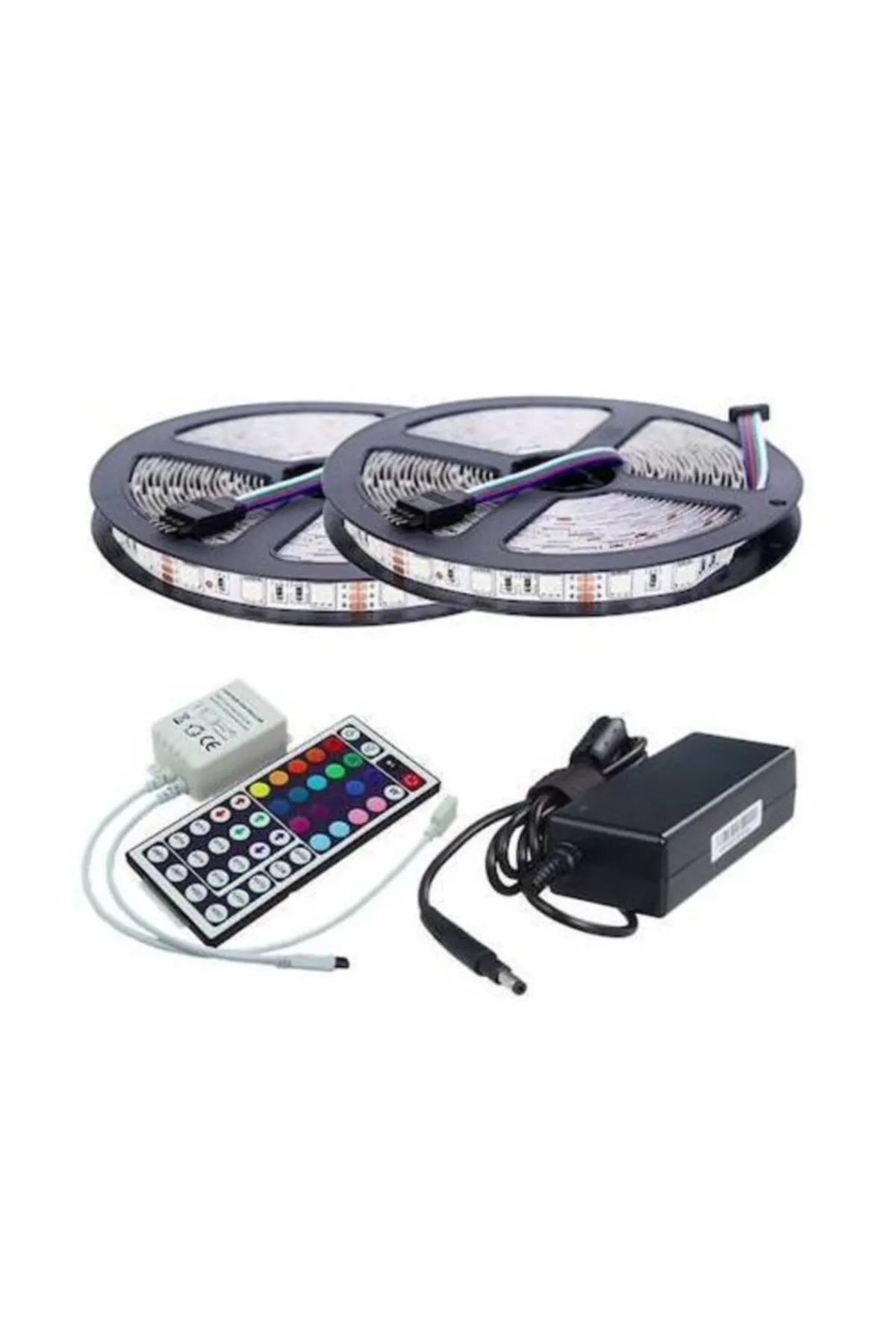 Asşerit Led Şerit Led Rgb 10 Metre Kumandalı 20 Renk 3 Çipli Iç Mekan Tak Çalıştır
