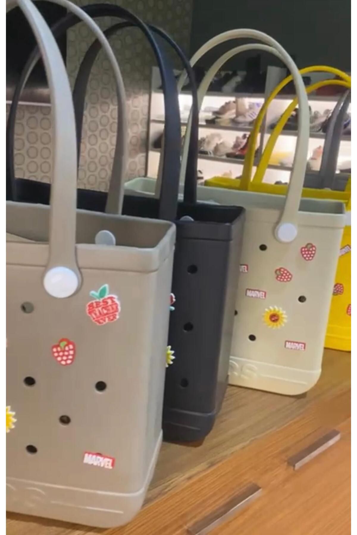 Madam Kifi Plaj Çantası Croslite Çanta Siyah