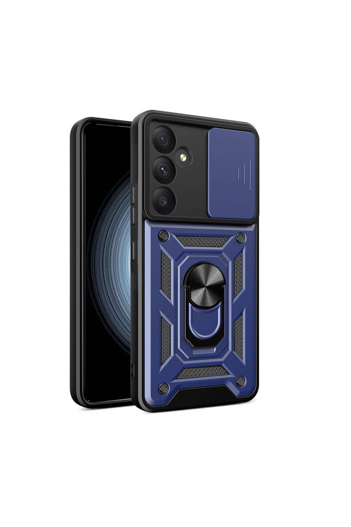 HTstore Galaxy Uyumlu A35 Kılıf Magnetik Standlı Kamera Korumalı Zore Sürgülü Vega Kapak