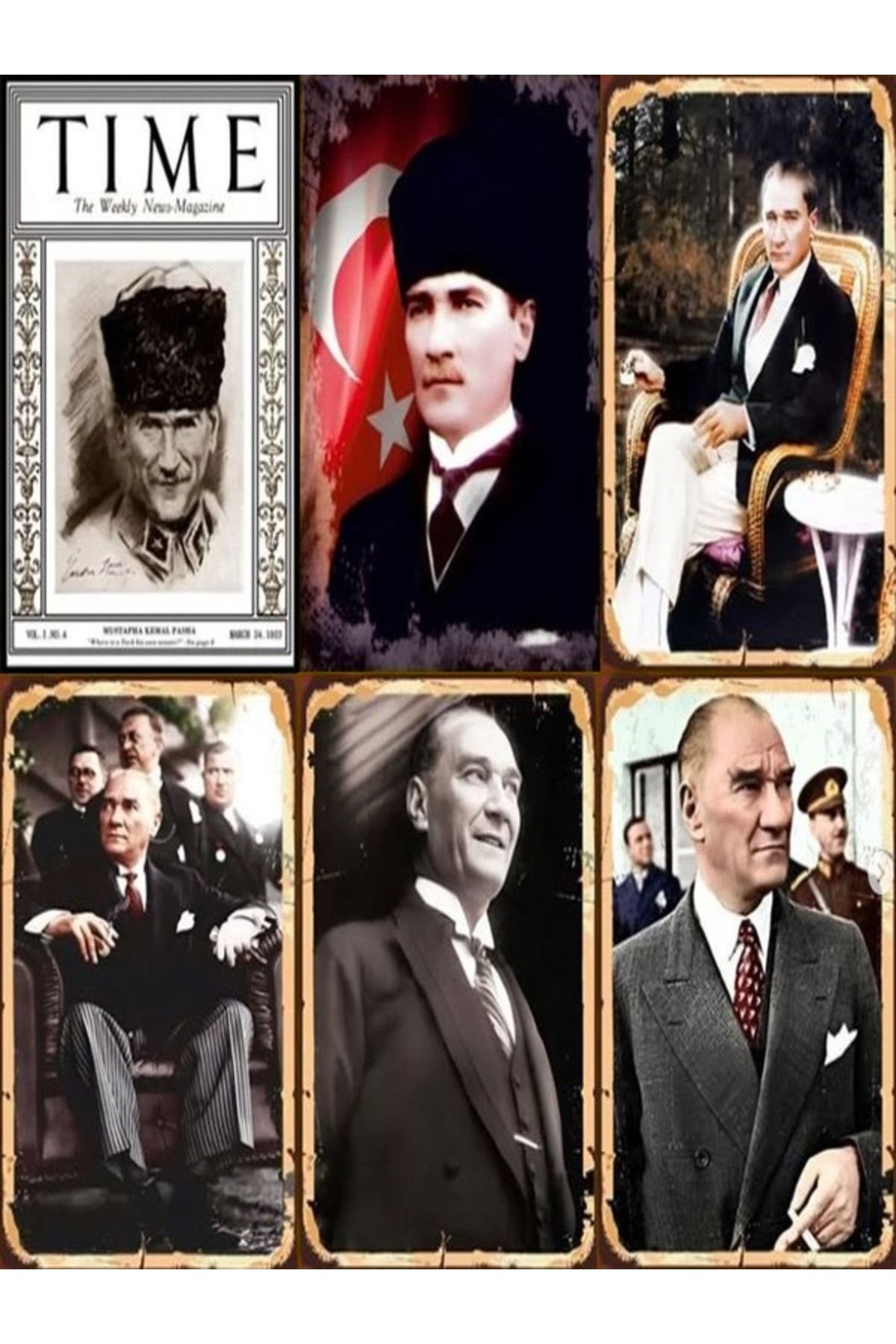 Marsis Yayınları Atatürk Ahşap Poster 6 Parça 20*30