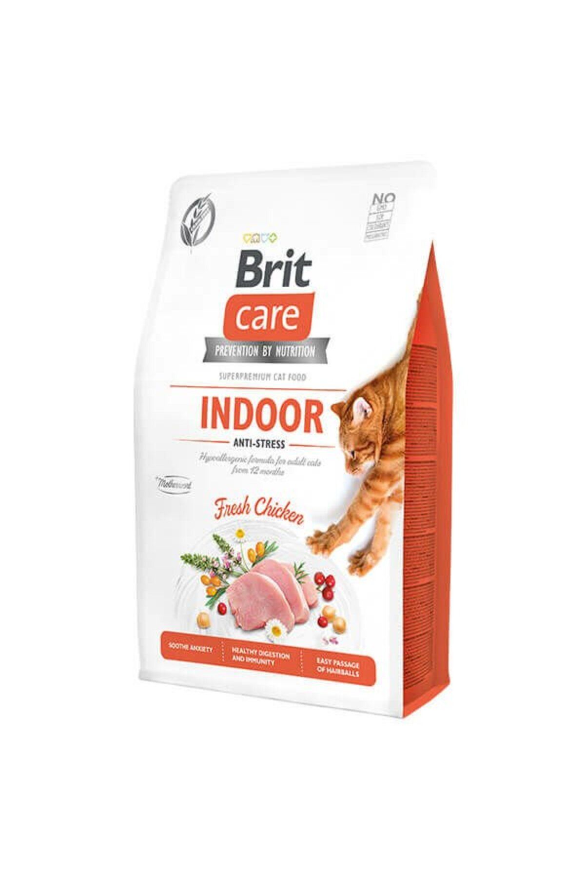 Care Indoor Hypo-allergenic Stres Azaltıcı Ev Kedileri Için Tahılsız Yetişkin Kedi Maması 2kg(s