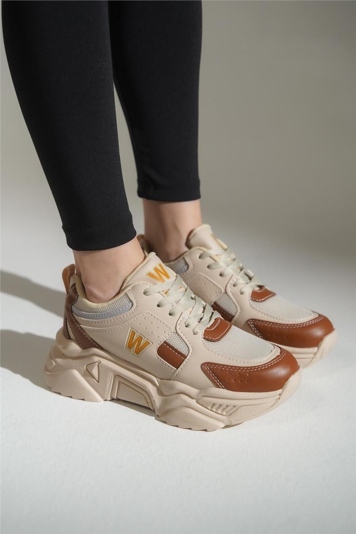 lovitto Yüksek Taban Bağcıklı Spor Ayakkabı Sneaker