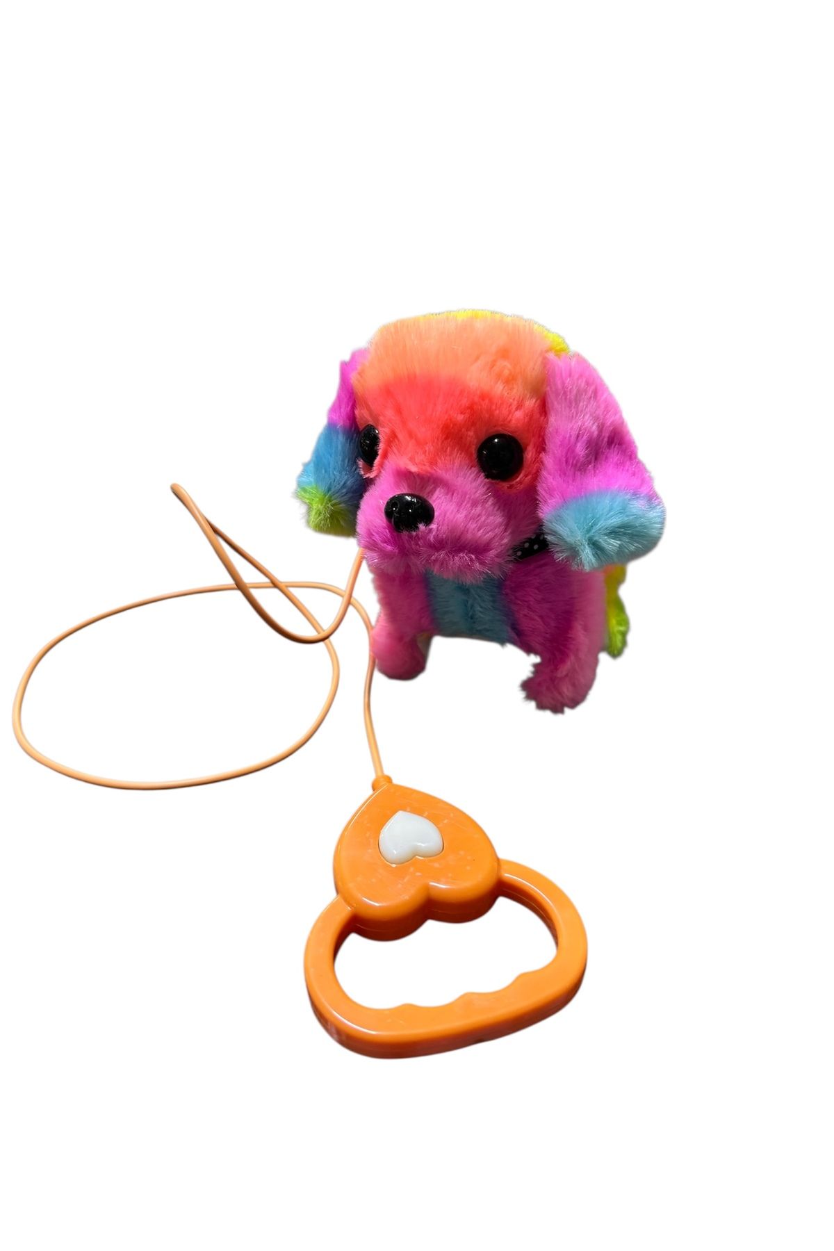 Prlk toys Renkli pilli tasmalı yürüyen köpek