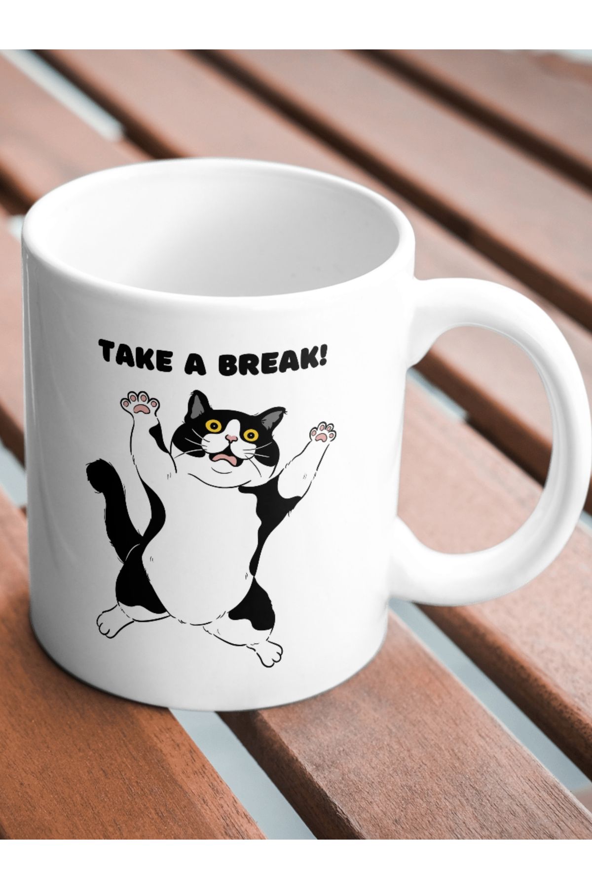 kirmizibalonreklam bardak, kupa, kedi, cat, coffee , hediye bardak 1 adet çift yön baskı