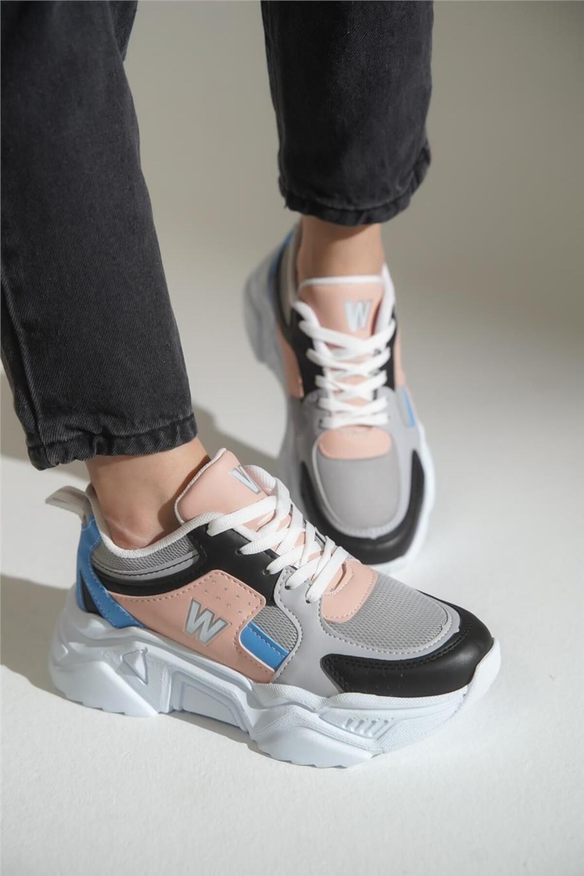 lovitto Yüksek Taban Bağcıklı Spor Ayakkabı Sneaker