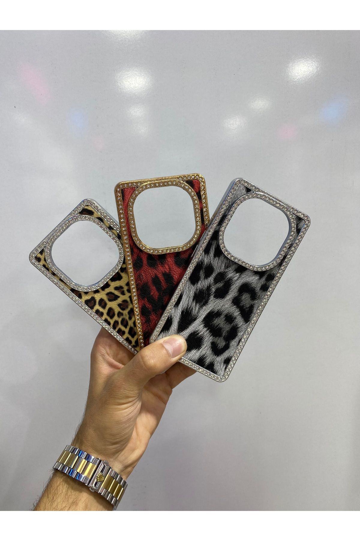 shop Redmi Note 14 Pro Venka Leopar Taşlı Kılıf