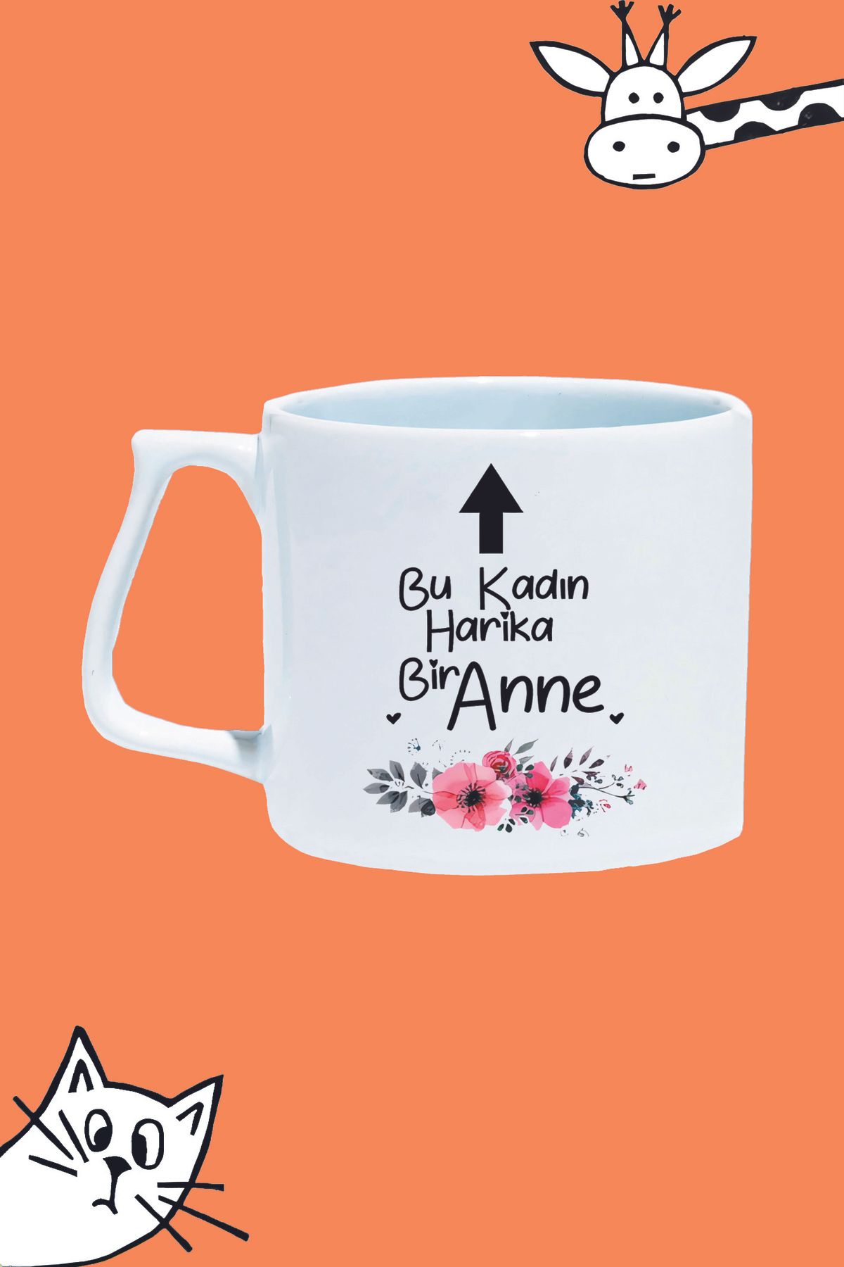 Olympus plus BU KADIN HARİKA BİR ANNE ANNELER GÜNÜ TASARIM BASKILI BEYAZ LÜKS KUPA BARDAK