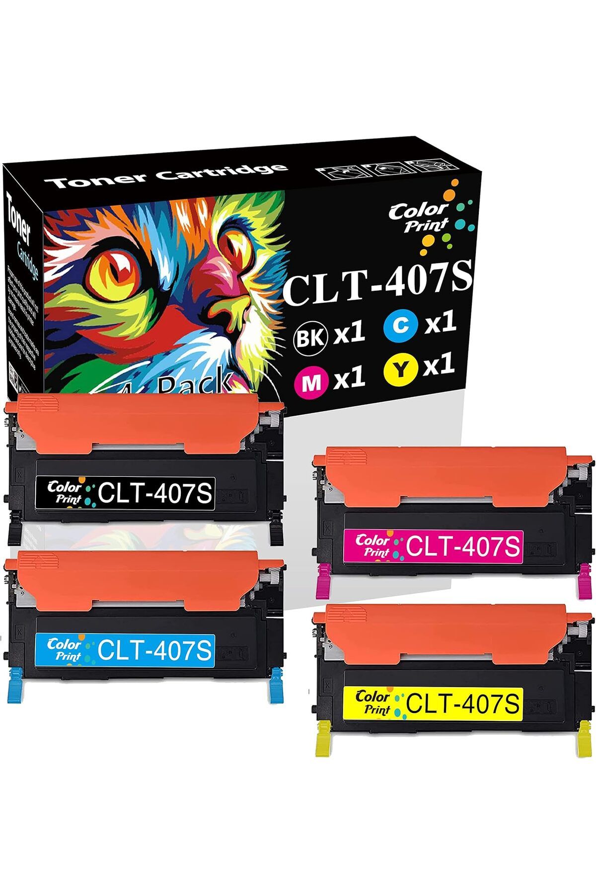 Samsung CLP325 CLT407S CLT-407S 407S CLP-325 CLP-320 CLP-320N CLP 325W 326 CLX-3180 CLX-3185FW SET