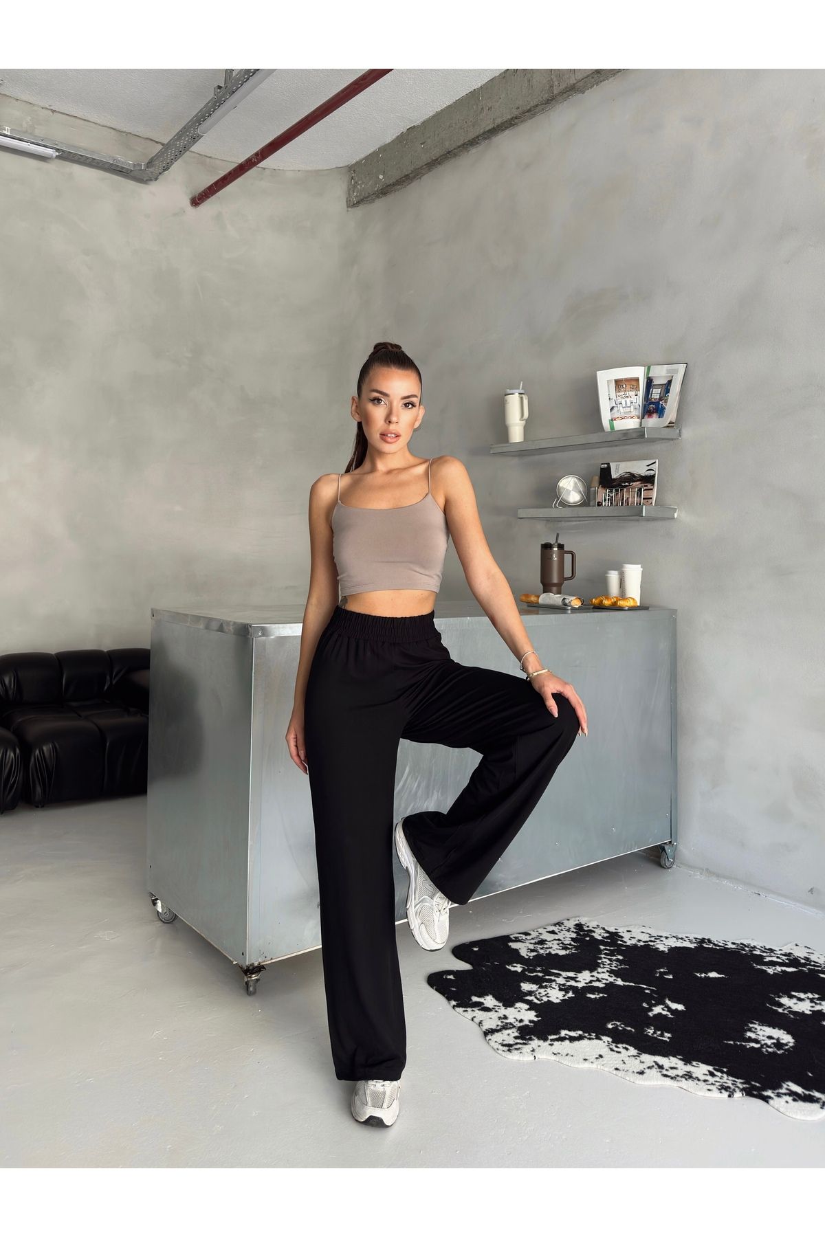 Thin Shop LASTİKLİ VİSKON PANTOLON
