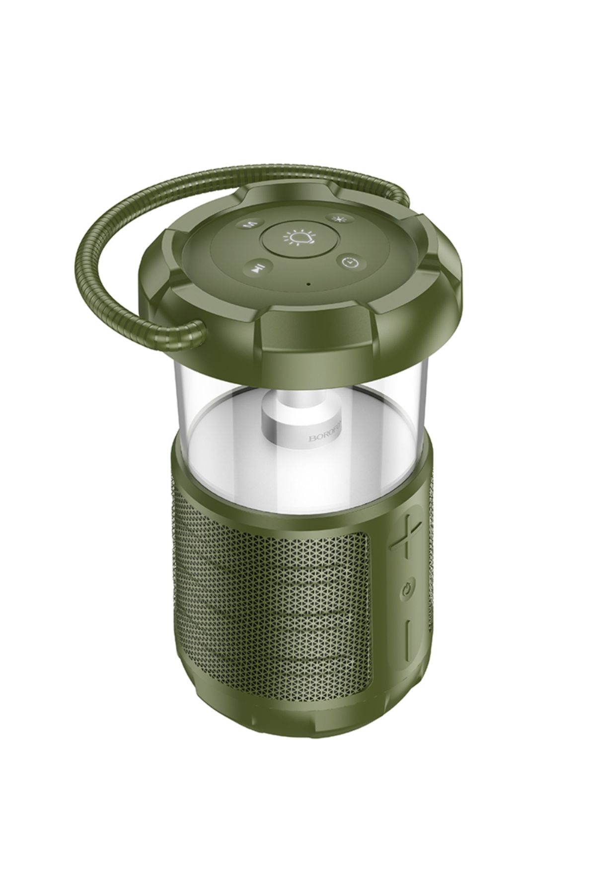 Borofone Bluetooth Speaker Işıklı Kablosuz Speaker Bluetooth Hoparlör El Tutamaçlı Kamp Lambası