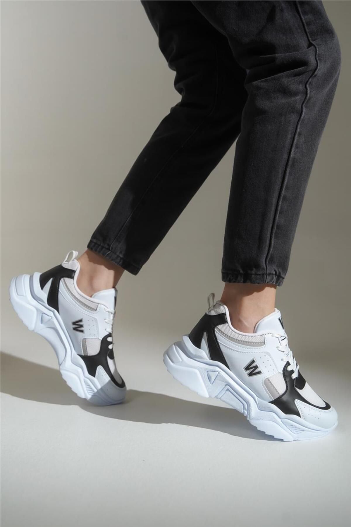 lovitto Yüksek Taban Bağcıklı Spor Ayakkabı Sneaker