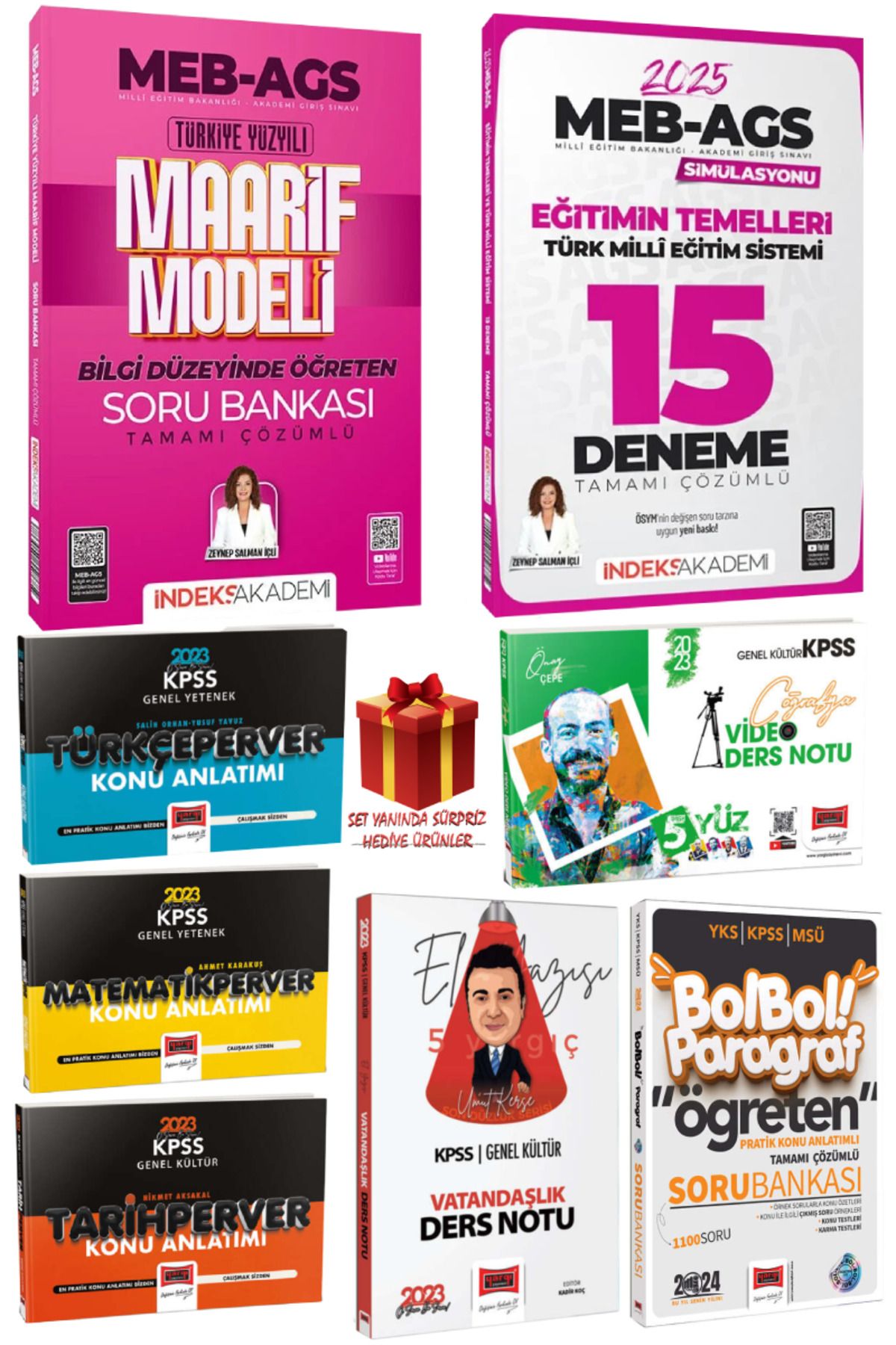 İndeks Akademi 2025 MEB-AGS Maarif Modeli SB+EğitiminTemelleri Deneme+Tüm Dersler Konu+Paragraf SB|Zeynep Salman