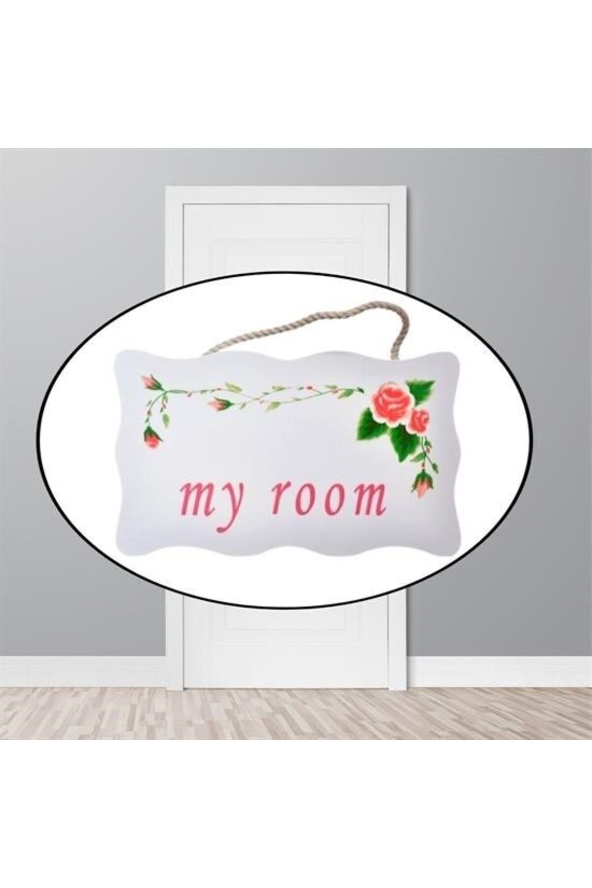 delta online Decotown My Room Benim Odam Dekoratif Çiçek Desenli Kapı Askısı