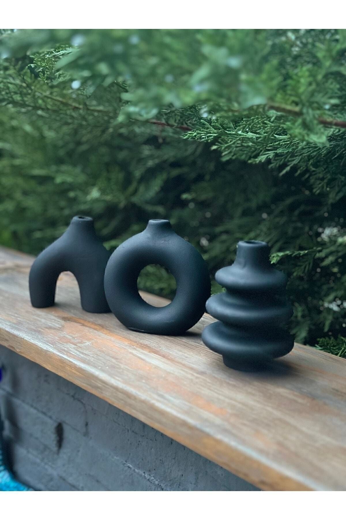 ALSE Tasarım-Bohemian Figurine Miniature - 3-Piece Minimal Vase Set 2