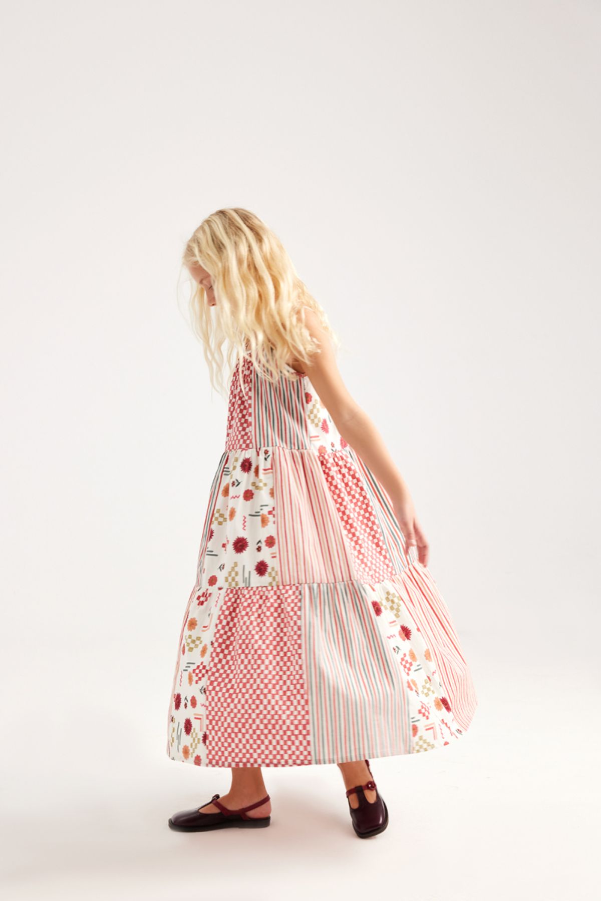 Marvy-Fiona Patch Patterned Strappy Midi Ebise 4
