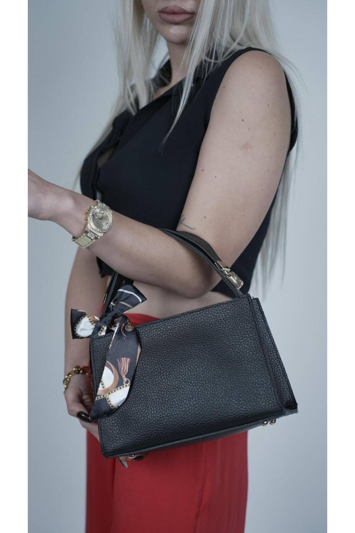MODA FB FLORIA BAG KURDELELİ SİYAH ÇANTA