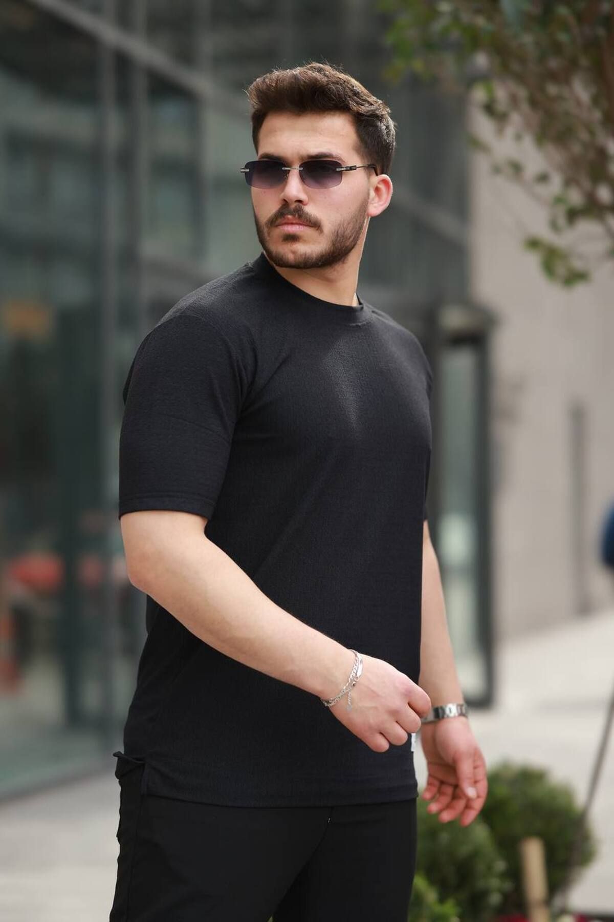 YUNED Unisex Node Desenli Jakar T-shirt